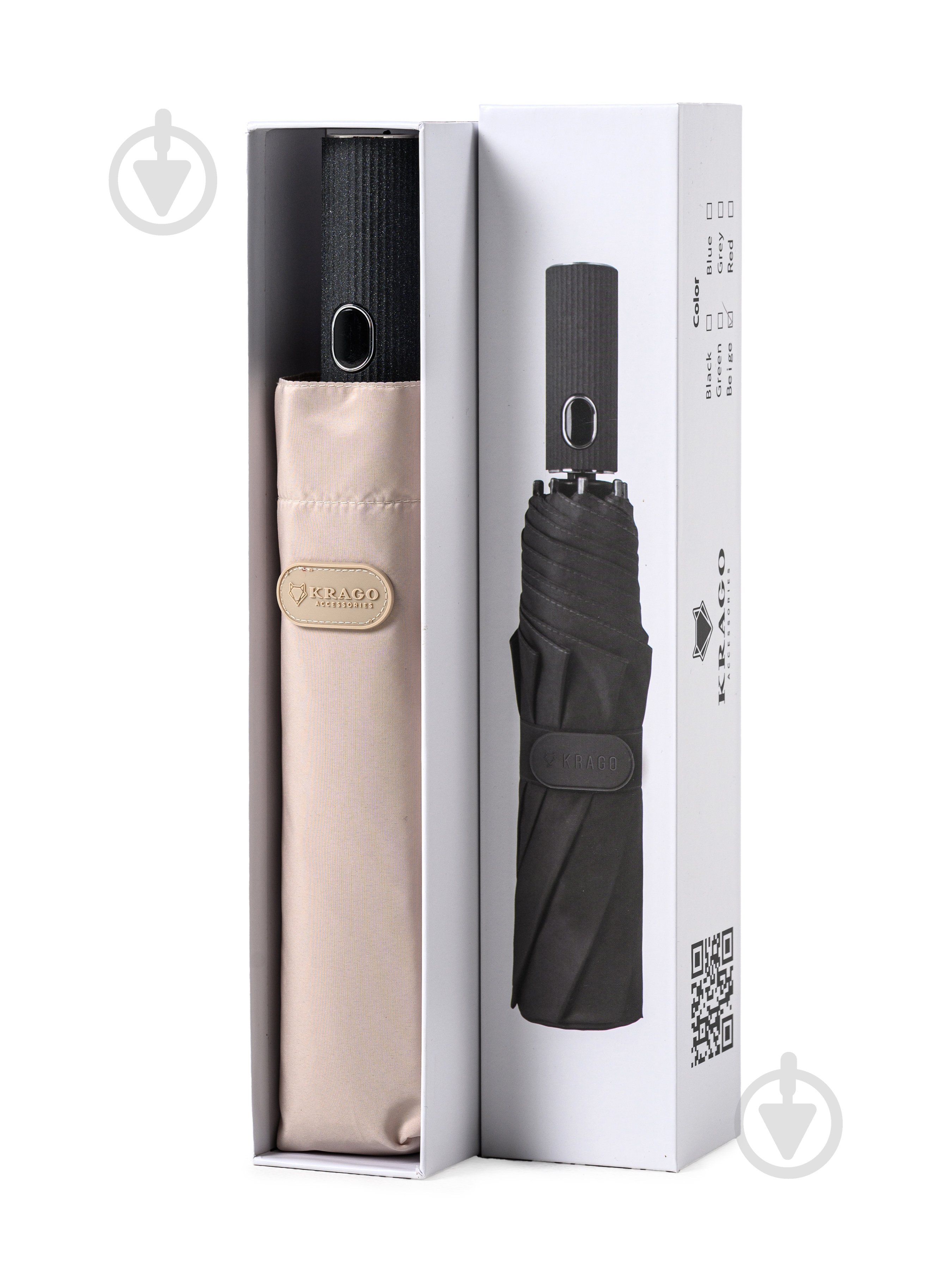 Зонт KRAGO Column полный автомат бежевый - фото 2