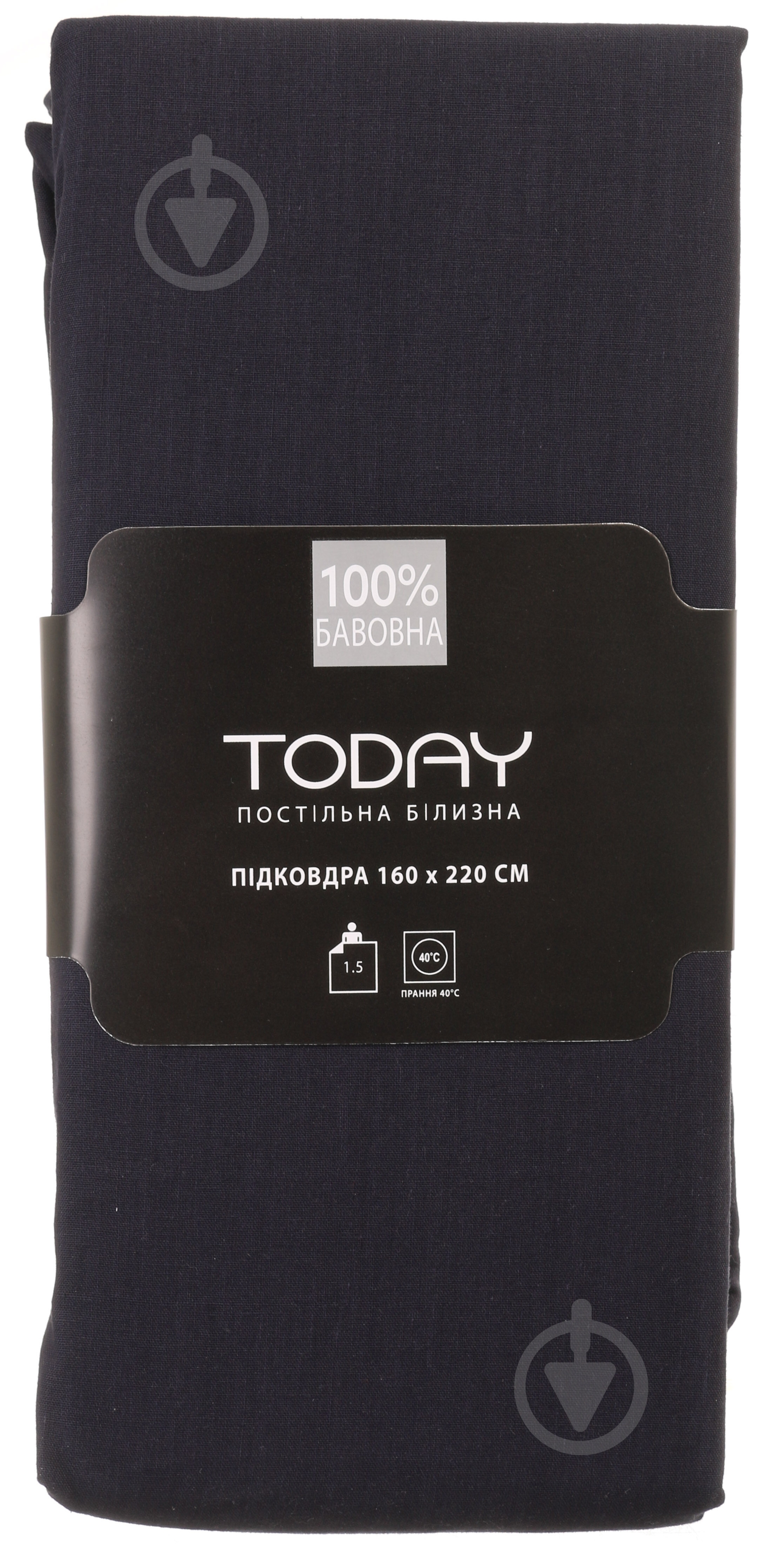 Пододеяльник 1,5 160x220 см синий Today - фото 3