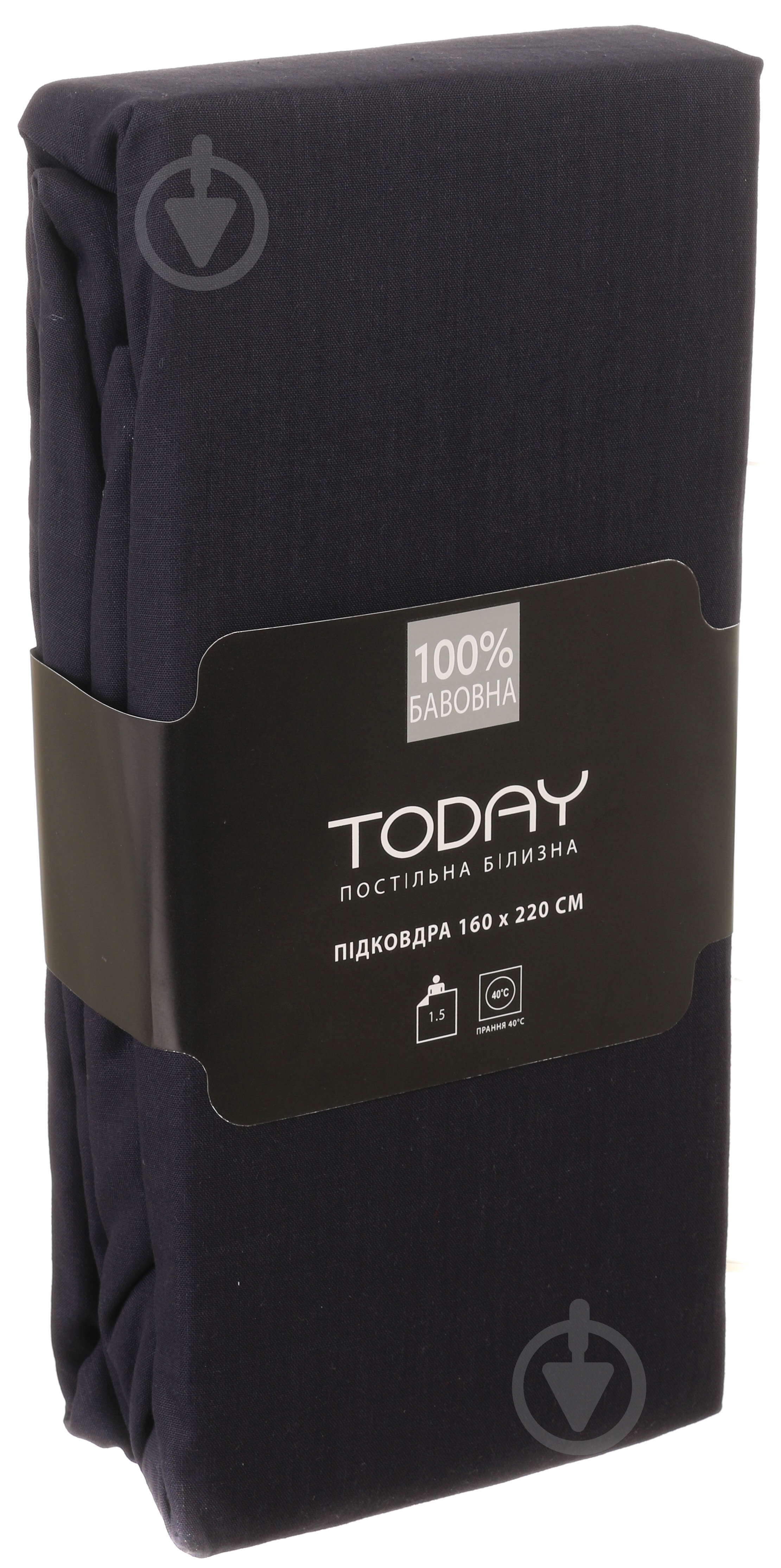 Пододеяльник 1,5 160x220 см синий Today - фото 4