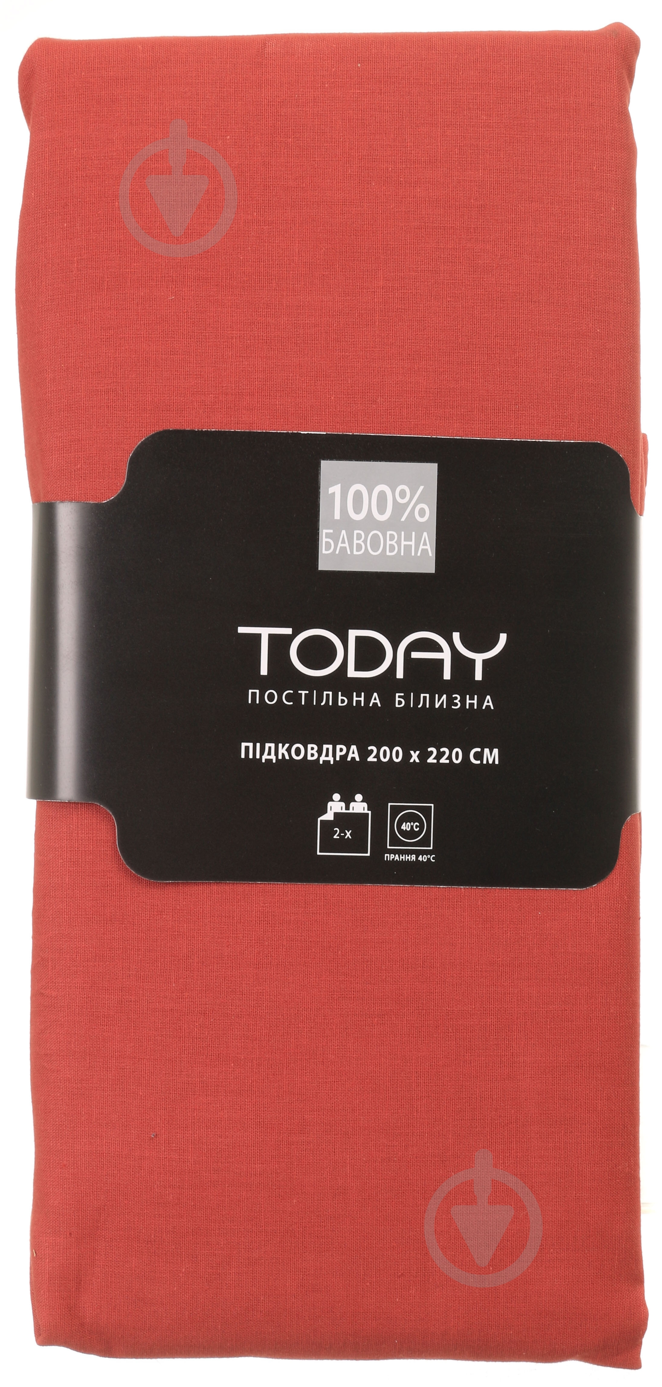 Пододеяльник 2 200x220 см терракот Today - фото 3 Пододеяльник 2 200x220 см терракот Today - фото 3