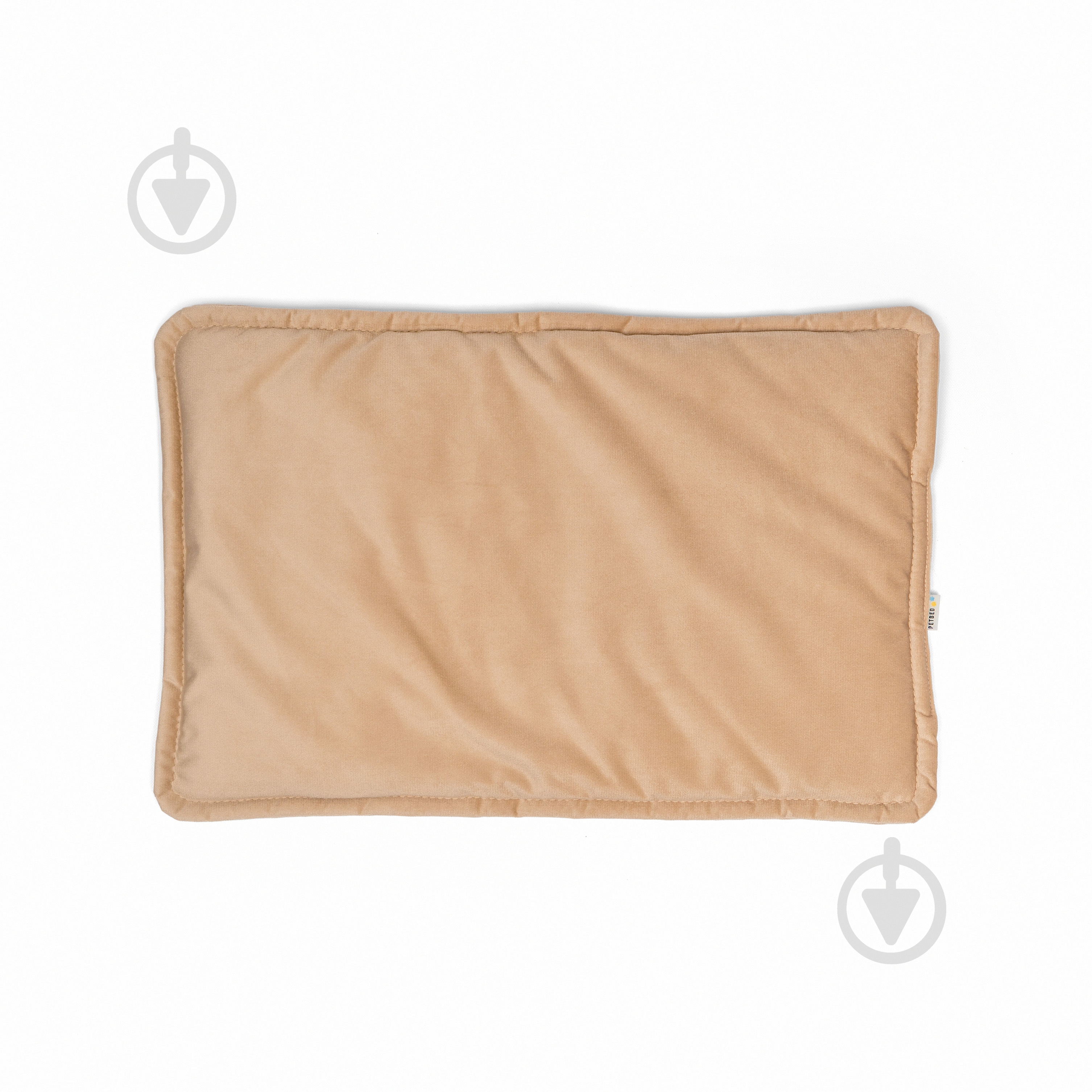 Лежак PETBED Слим L 80х55 см h-3 см велюр бежевый - фото 3