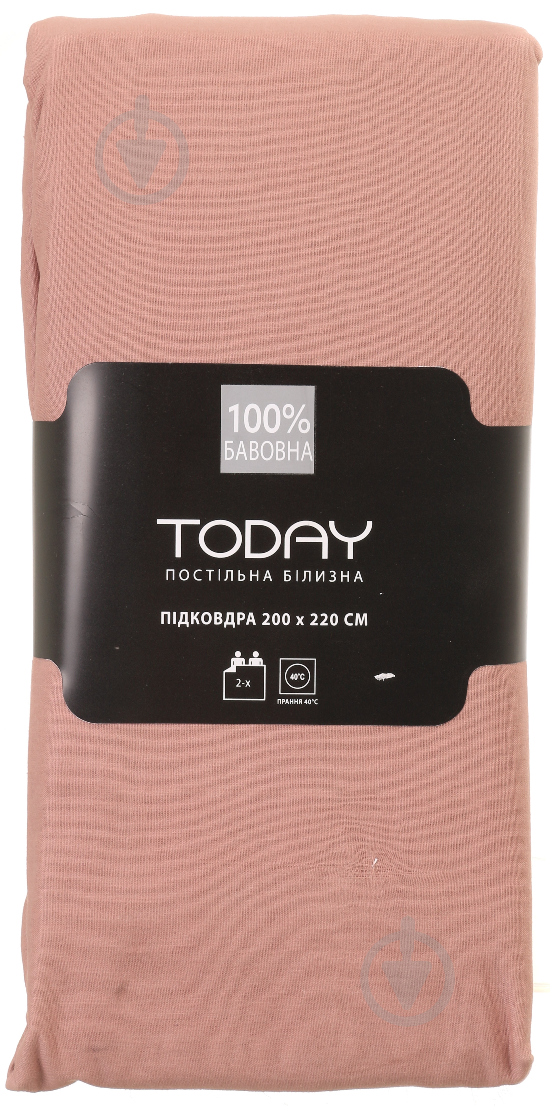 Пододеяльник 2 200x220 см пудровый Today - фото 3