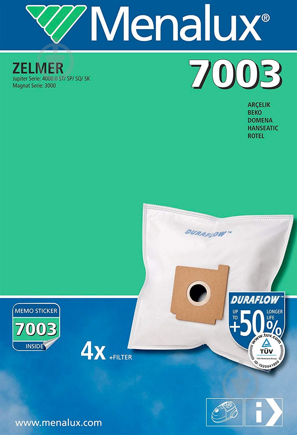 Набор мешков Menalux 7003 - фото 1 Набор мешков Menalux 7003 - фото 1