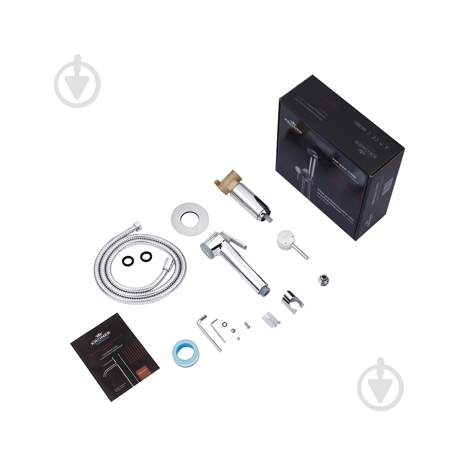 Набір для гігієнічного душу Kroner скрытого монтажа зі змішувачем KRP Bidet - C082 - фото 7