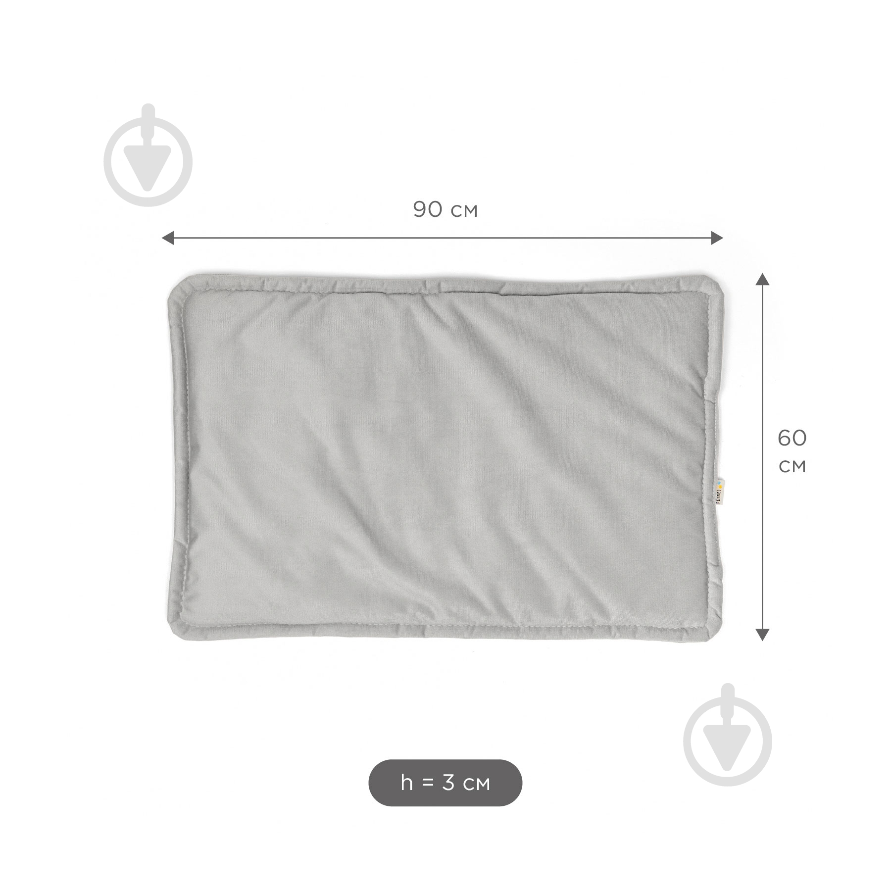 Лежак PETBED Слим XL 90х60 см h-3 см велюр серый - фото 4 Лежак PETBED Слим XL 90х60 см h-3 см велюр серый - фото 4