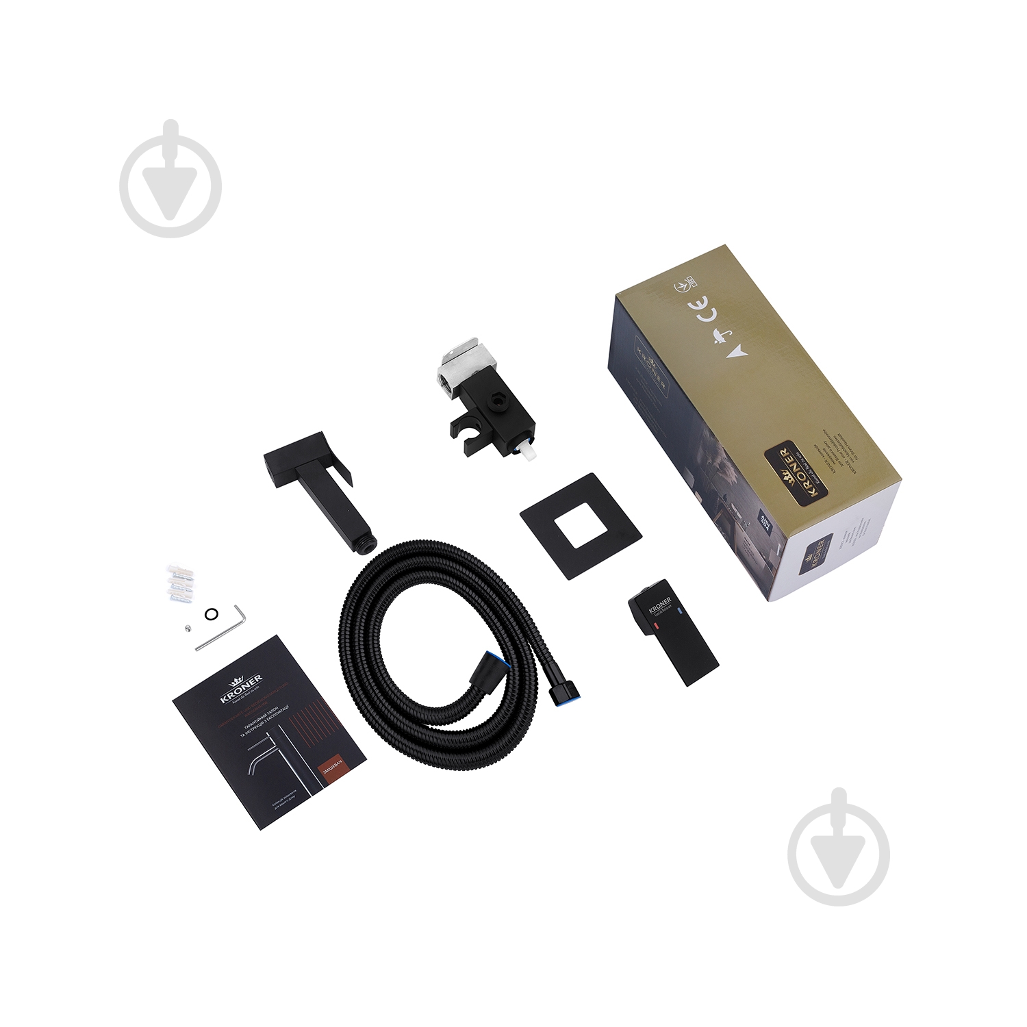 Набор для гигиенического душа Kroner скрытого монтажа с смесителем KRP Edelstahl Kubus - SCH053 - фото 7