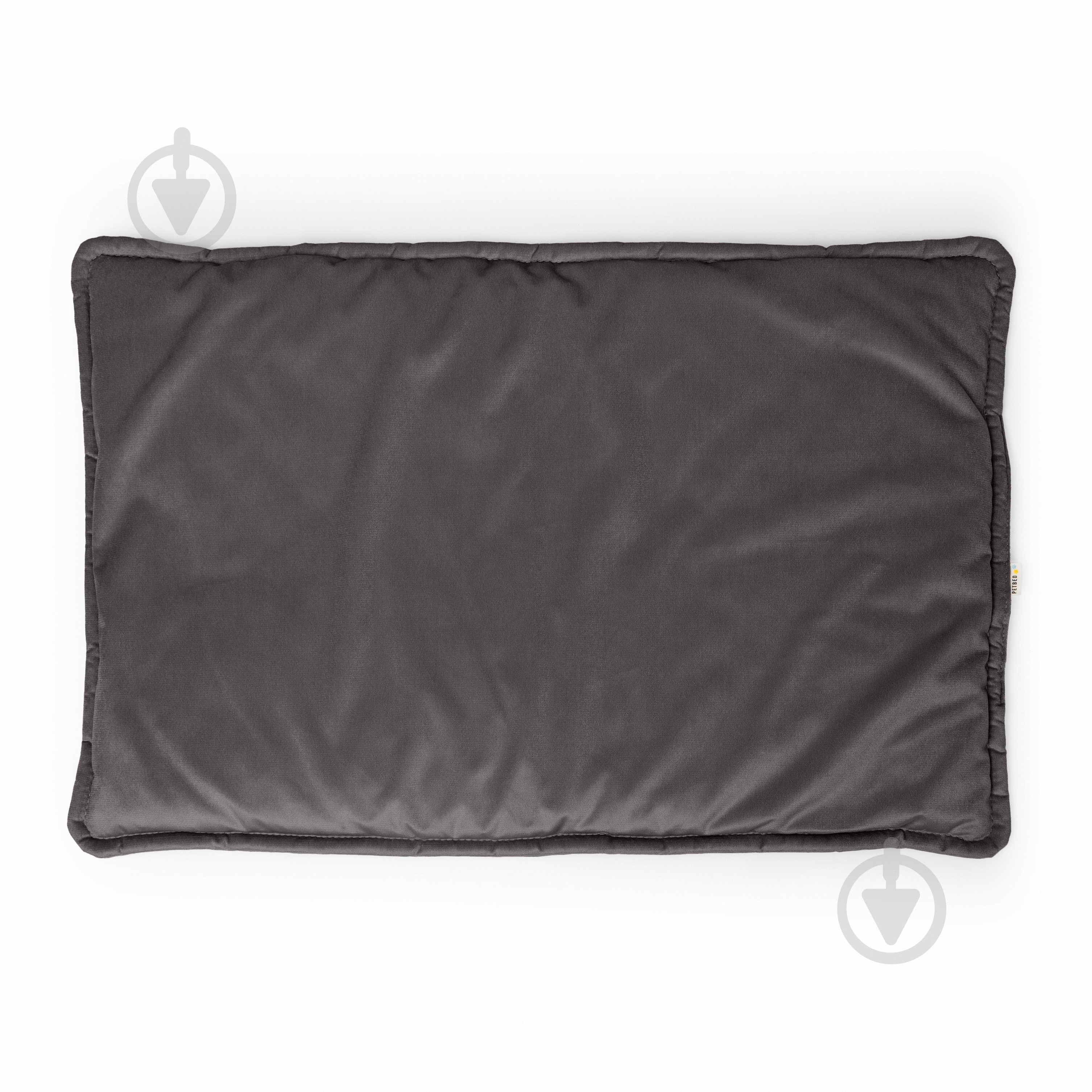 Лежак PETBED Слім 3XL 120х80 см h-3 см велюр темно-сірий - фото 3 Лежак PETBED Слім 3XL 120х80 см h-3 см велюр темно-сірий - фото 3