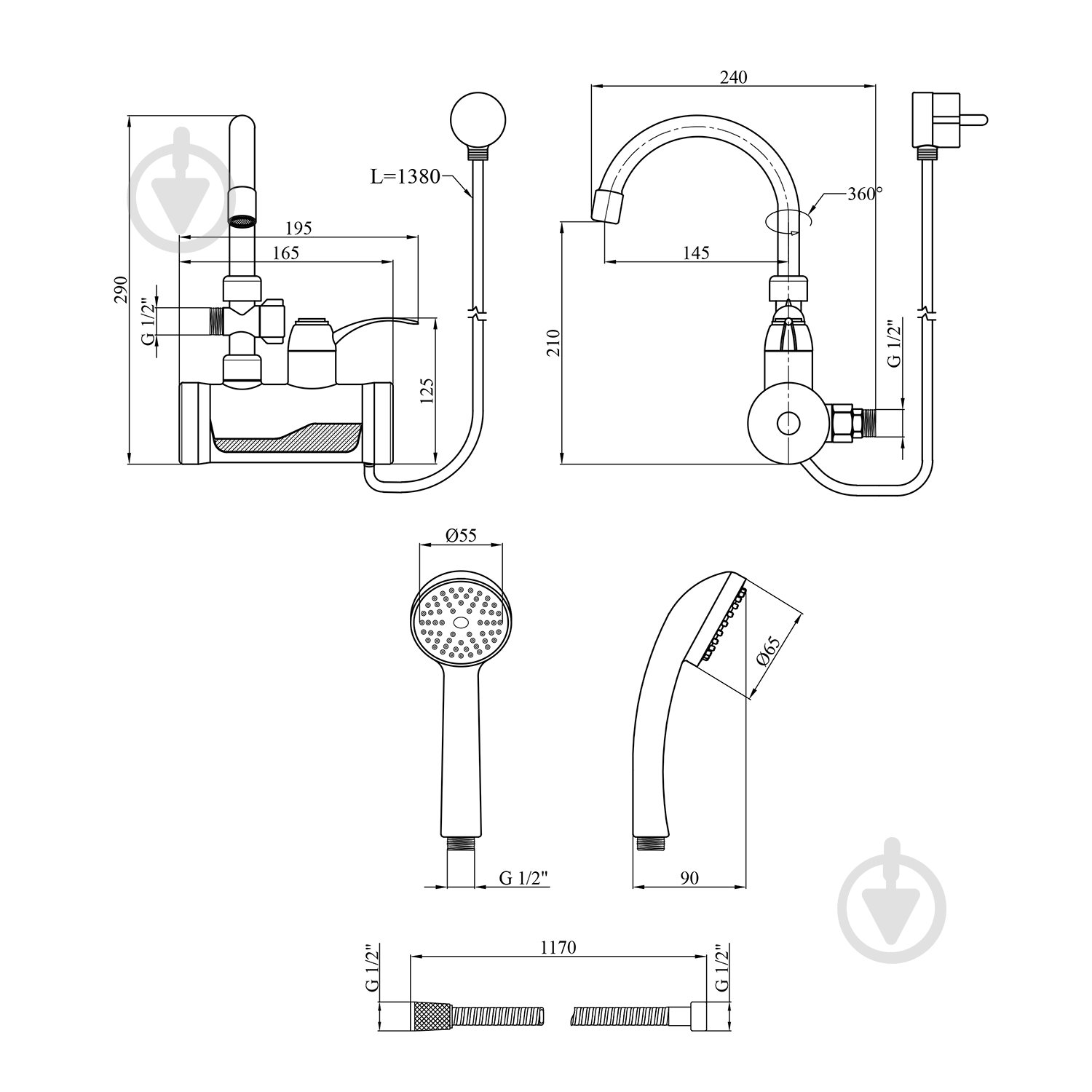 Електроводонагрівач проточний Kroner KRM Volt - CW191WMDS с дисплеем - фото 2 Електроводонагрівач проточний Kroner KRM Volt - CW191WMDS с дисплеем - фото 2