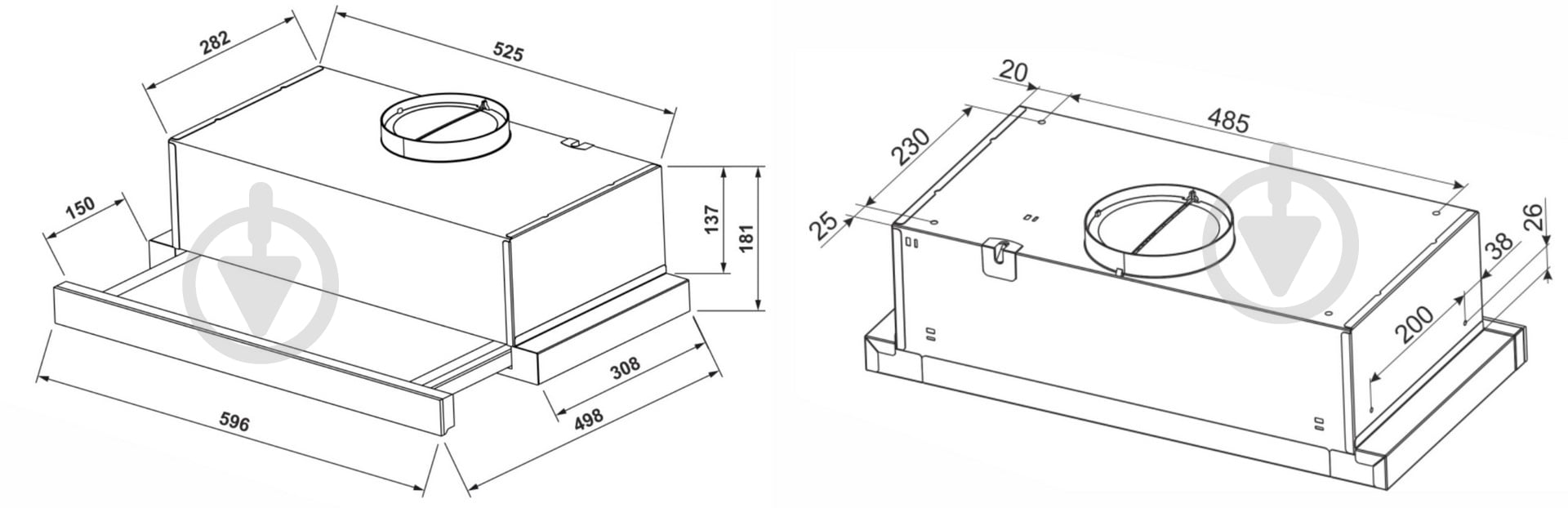 Вытяжка Jantar TLT 650 LED 60 BL - фото 10