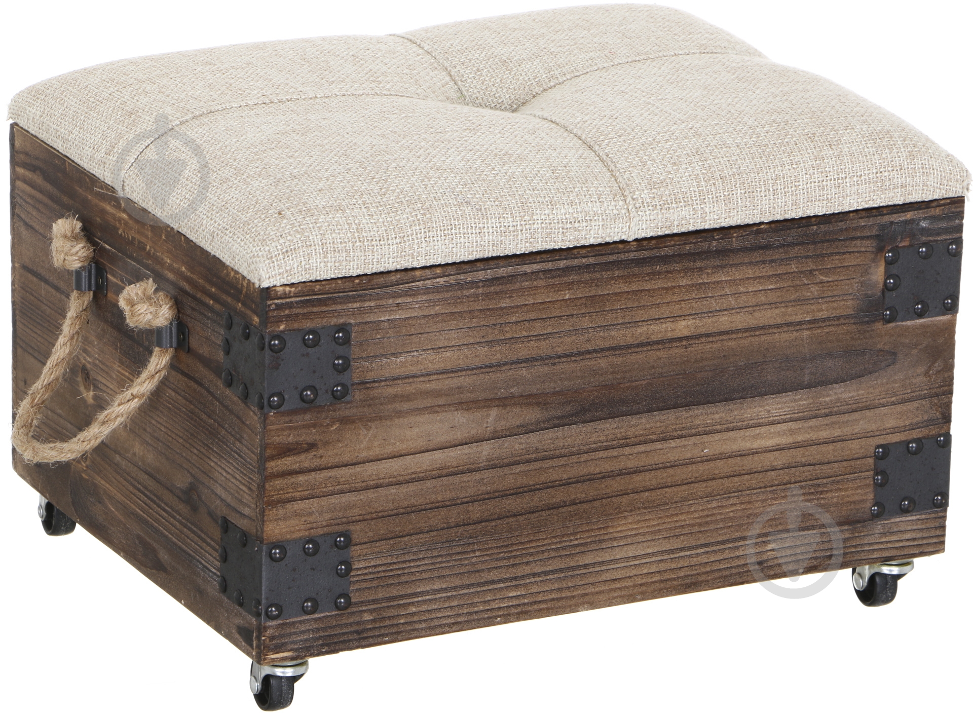 Сундук-пуф Loft 320x400x280 мм коричневый - фото 1