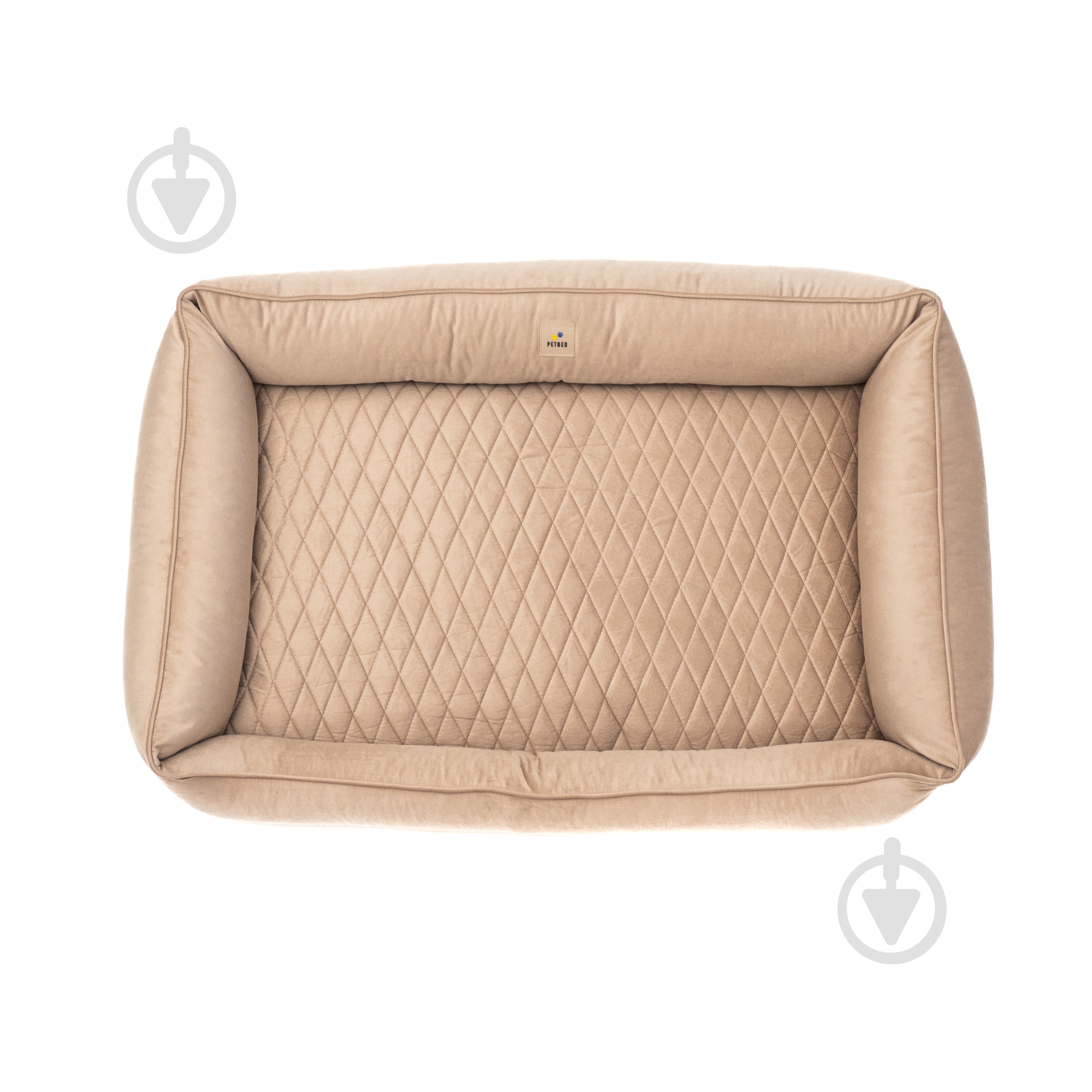 Лежак PETBED Лакі 3XL 120х80 см h-24 см велюр бежевий - фото 4 Лежак PETBED Лакі 3XL 120х80 см h-24 см велюр бежевий - фото 4