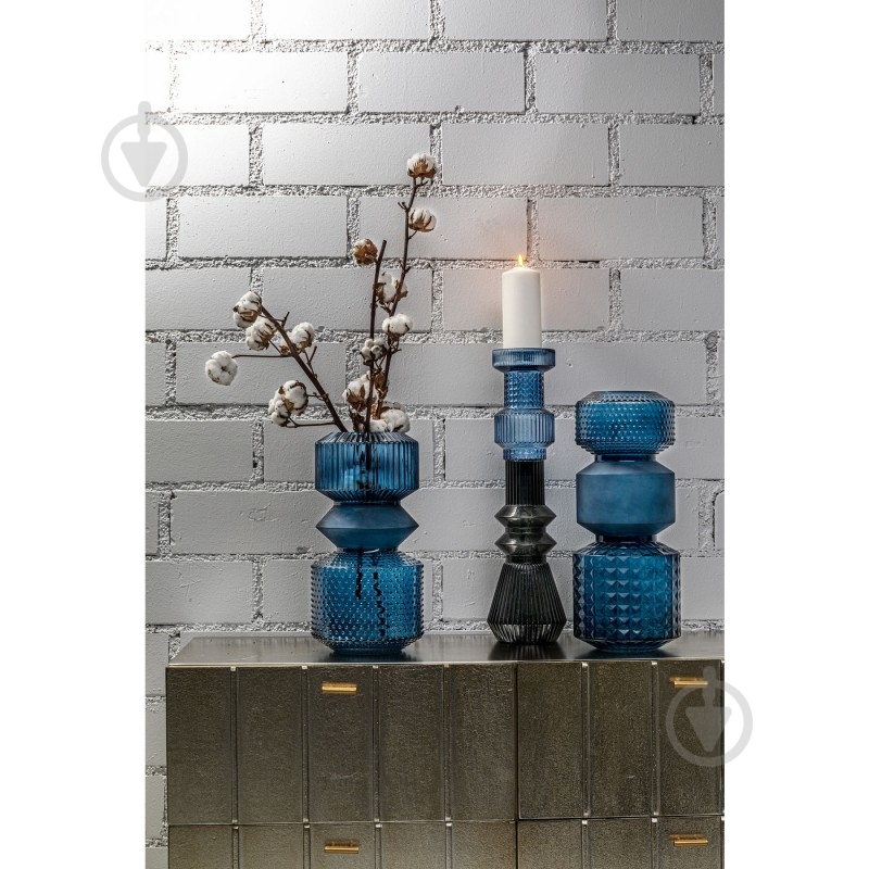 Ваза KARE Design Marvelous Duo 36 см синя 52266 - фото 6