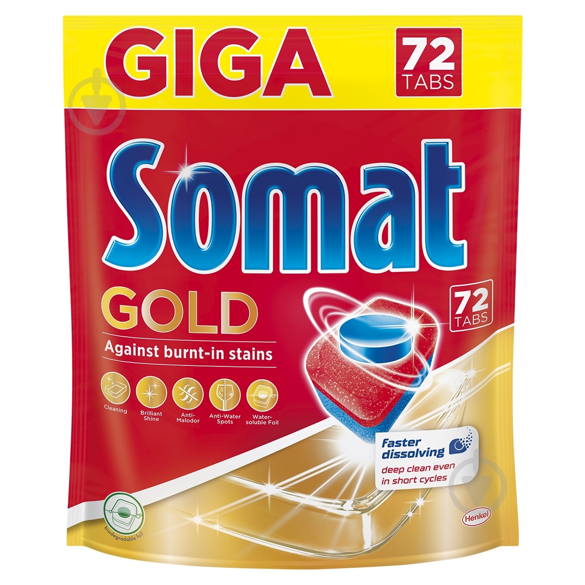 Таблетки для посудомийних машин Somat Gold Giga 72 шт. - фото 1