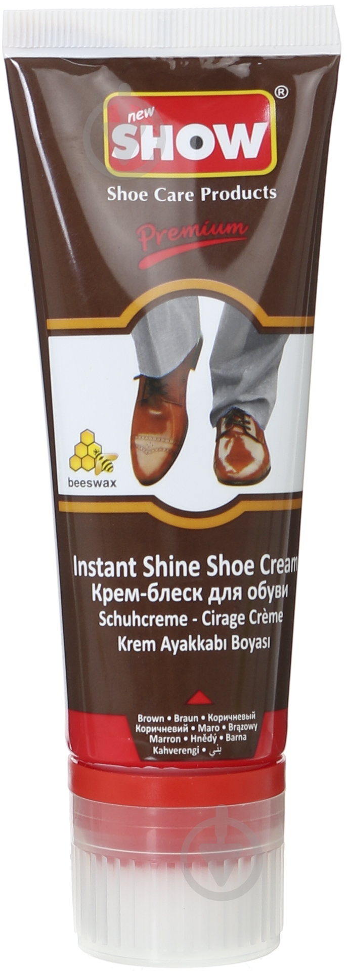 Крем для обуви SHOW блеск без полировки 75 мл коричневый - фото 2