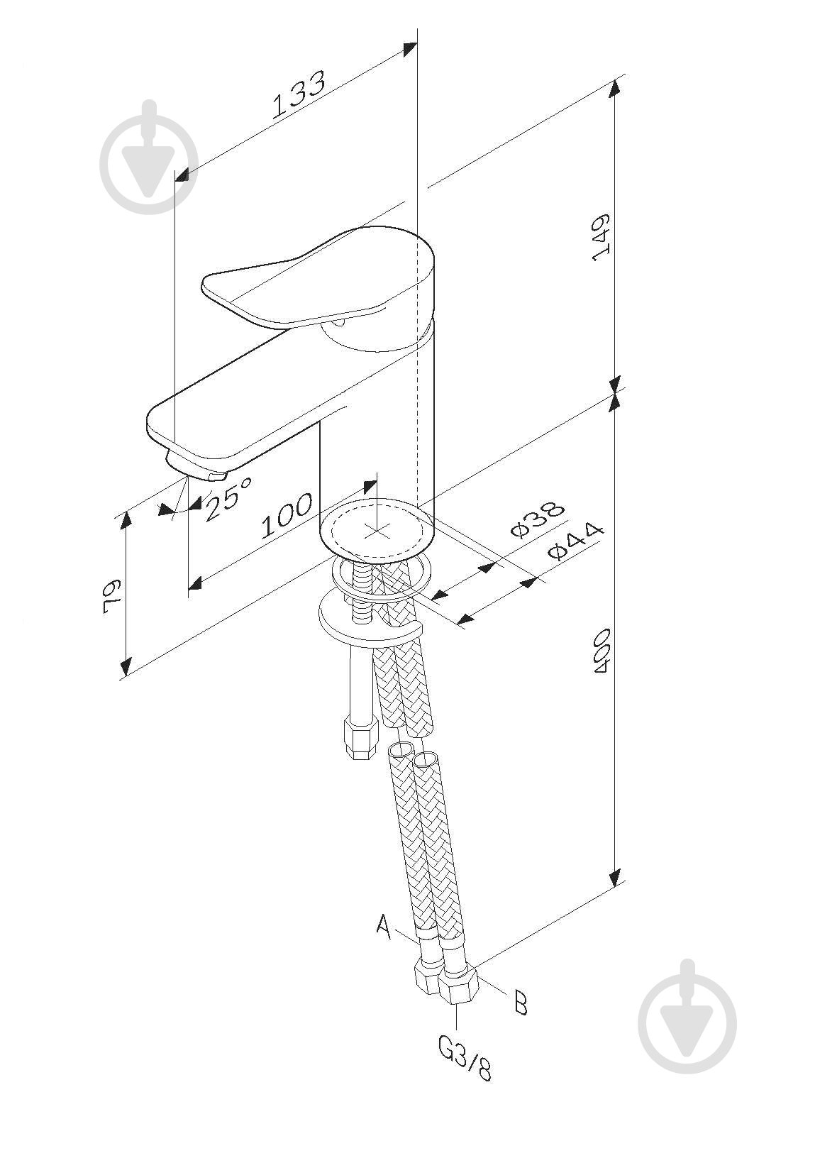Смеситель для умывальника AM.PM X-Joy F85A02122 - фото 8 Смеситель для умывальника AM.PM X-Joy F85A02122 - фото 8