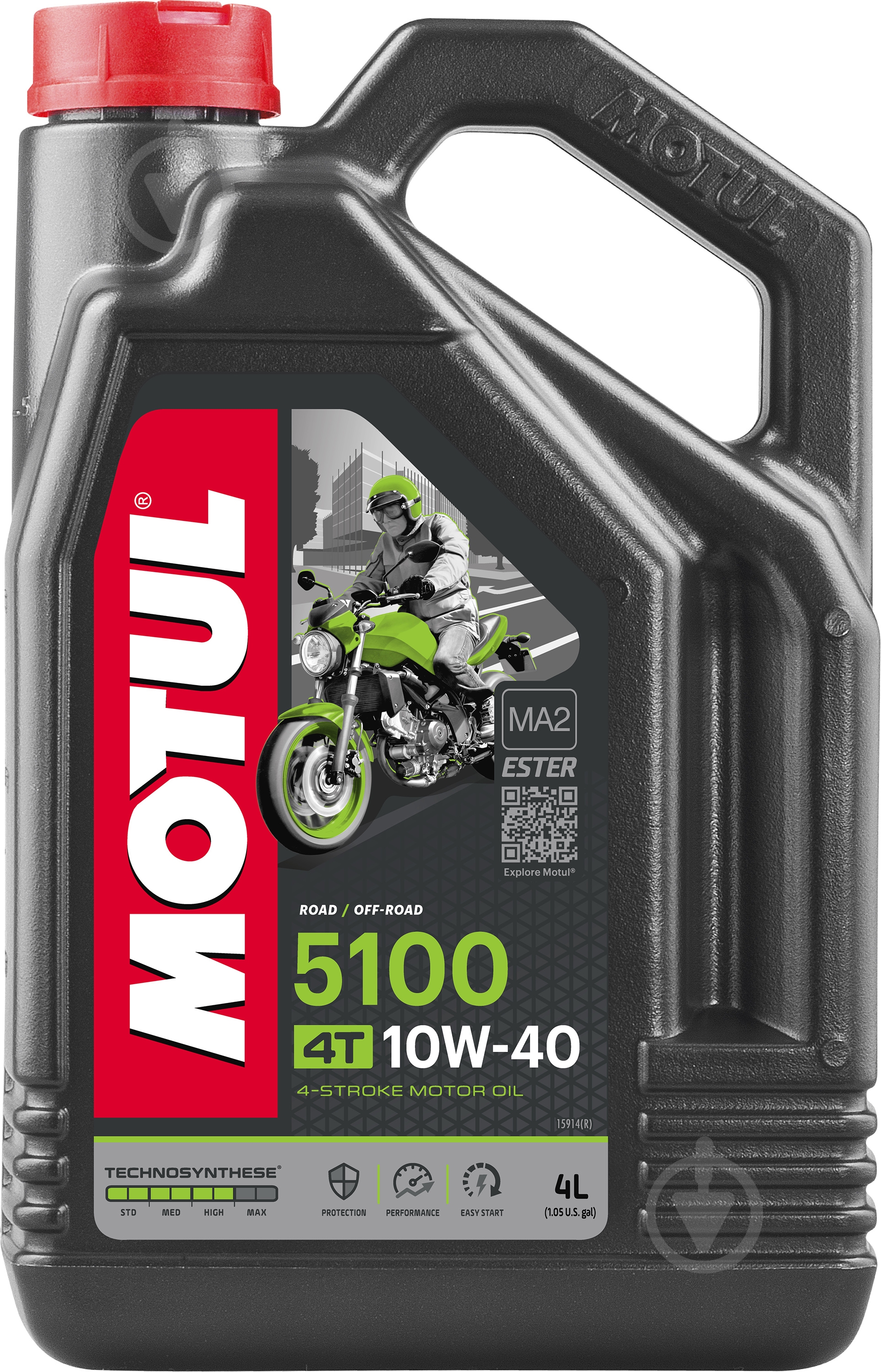 ᐉ Моторное масло полусинтетическое Motul 5100 4T 10W-40 4 л