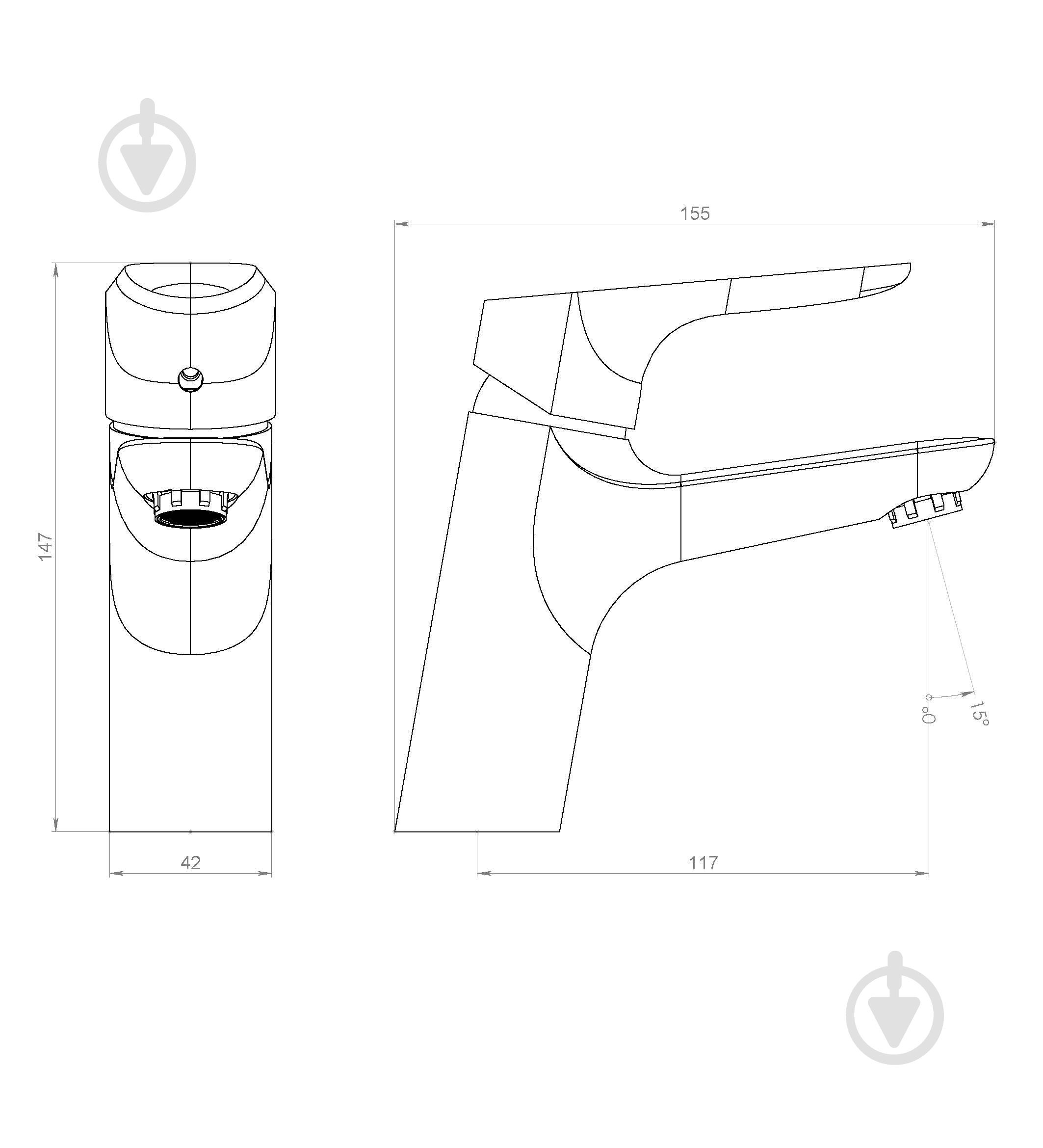Смеситель для умывальника Damixa Origin Bit 770210200 белый - фото 5 Смеситель для умывальника Damixa Origin Bit 770210200 белый - фото 5