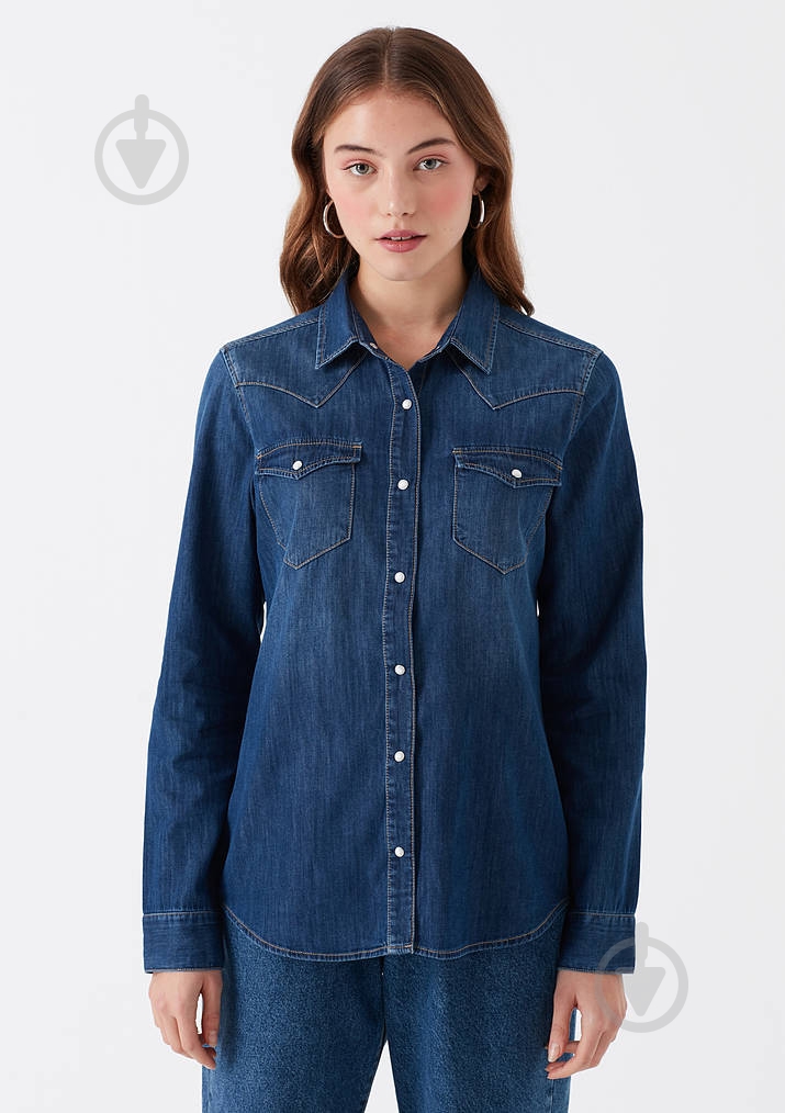 Рубашка Mavi ISABEL Dark Denim 1257129906 р. L синий - фото 3