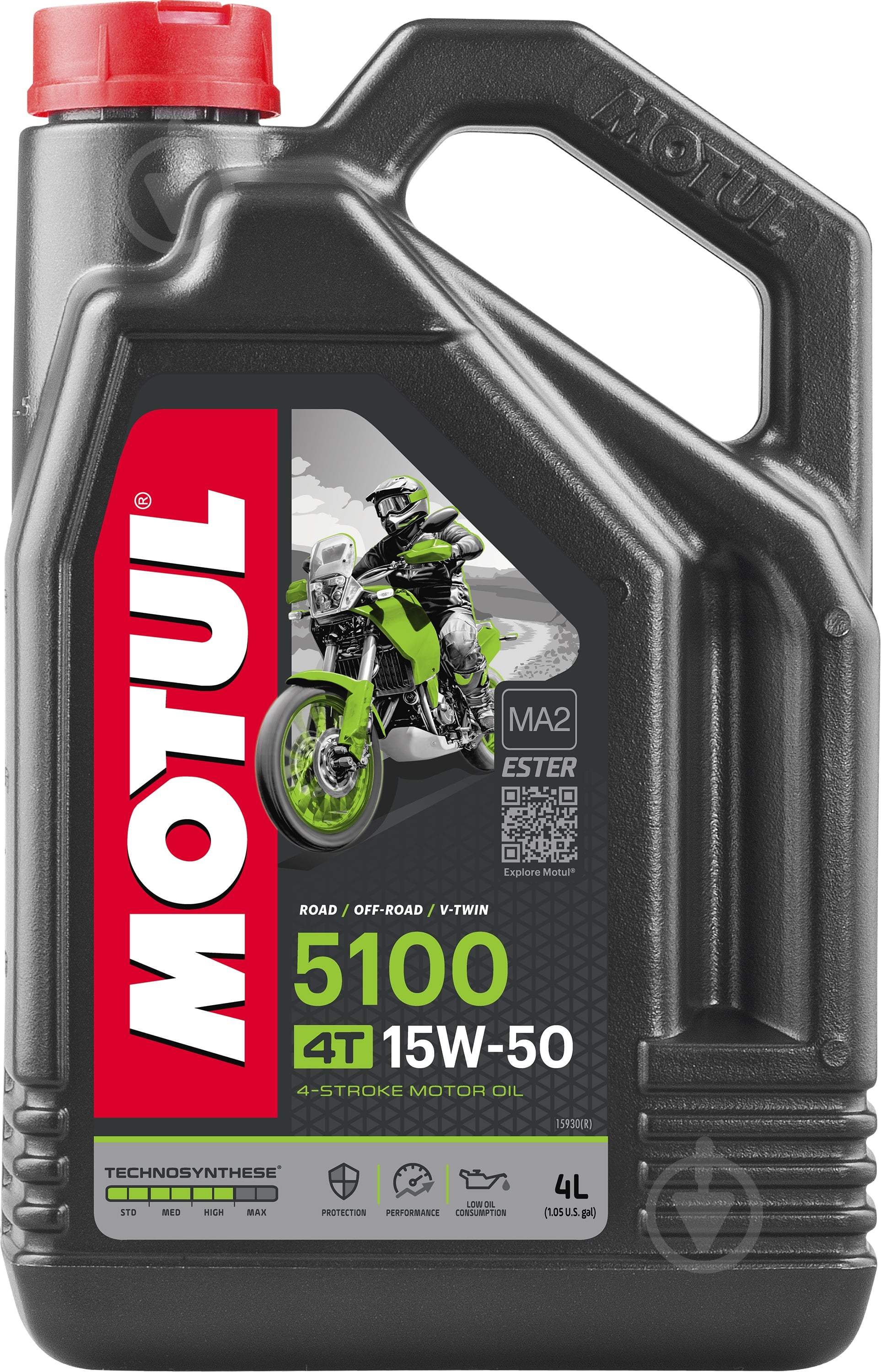 ᐉ Моторное масло полусинтетическое Motul 5100 4T 15W-50 4 л