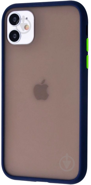 Чехол Shadow Matte Case (PC+TPU) темно-синий для Apple iPhone 11 - фото 1