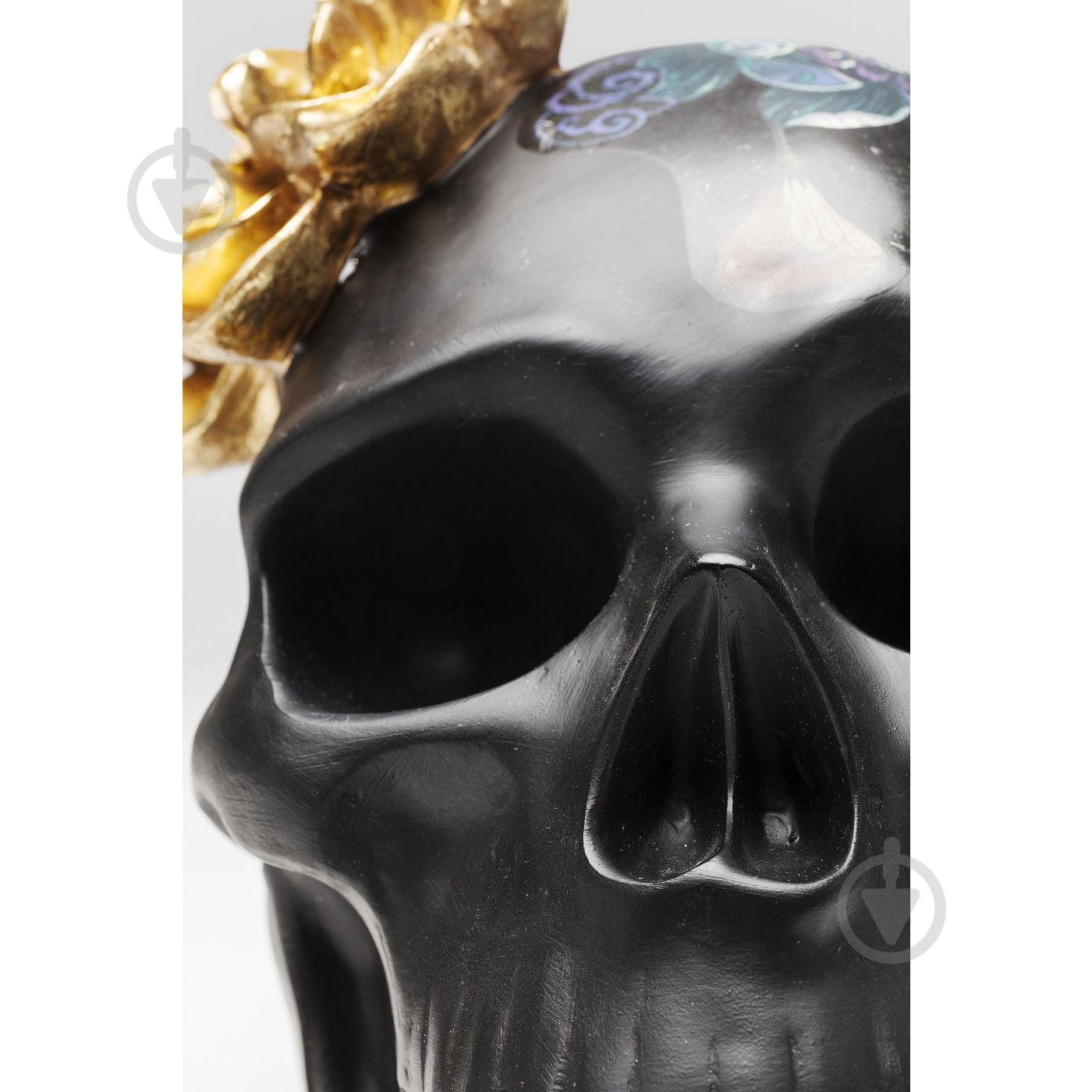 Статуэтка декоративная KARE Design Flower Skull 22х17х24 см черный - фото 5