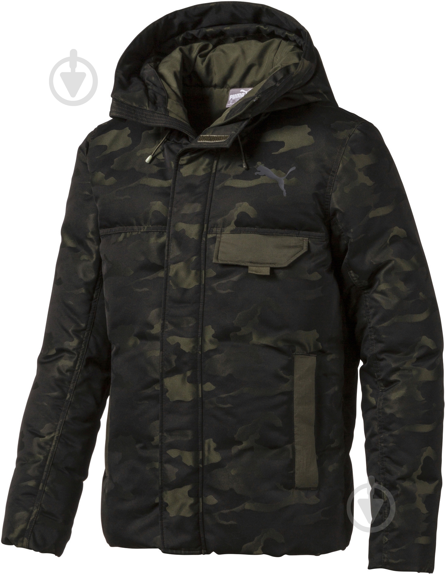 Куртка мужская демисезонная Puma 480 Camo Down Jacket 58044470 р.XL зеленая - фото 2 Куртка мужская демисезонная Puma 480 Camo Down Jacket 58044470 р.XL зеленая - фото 2