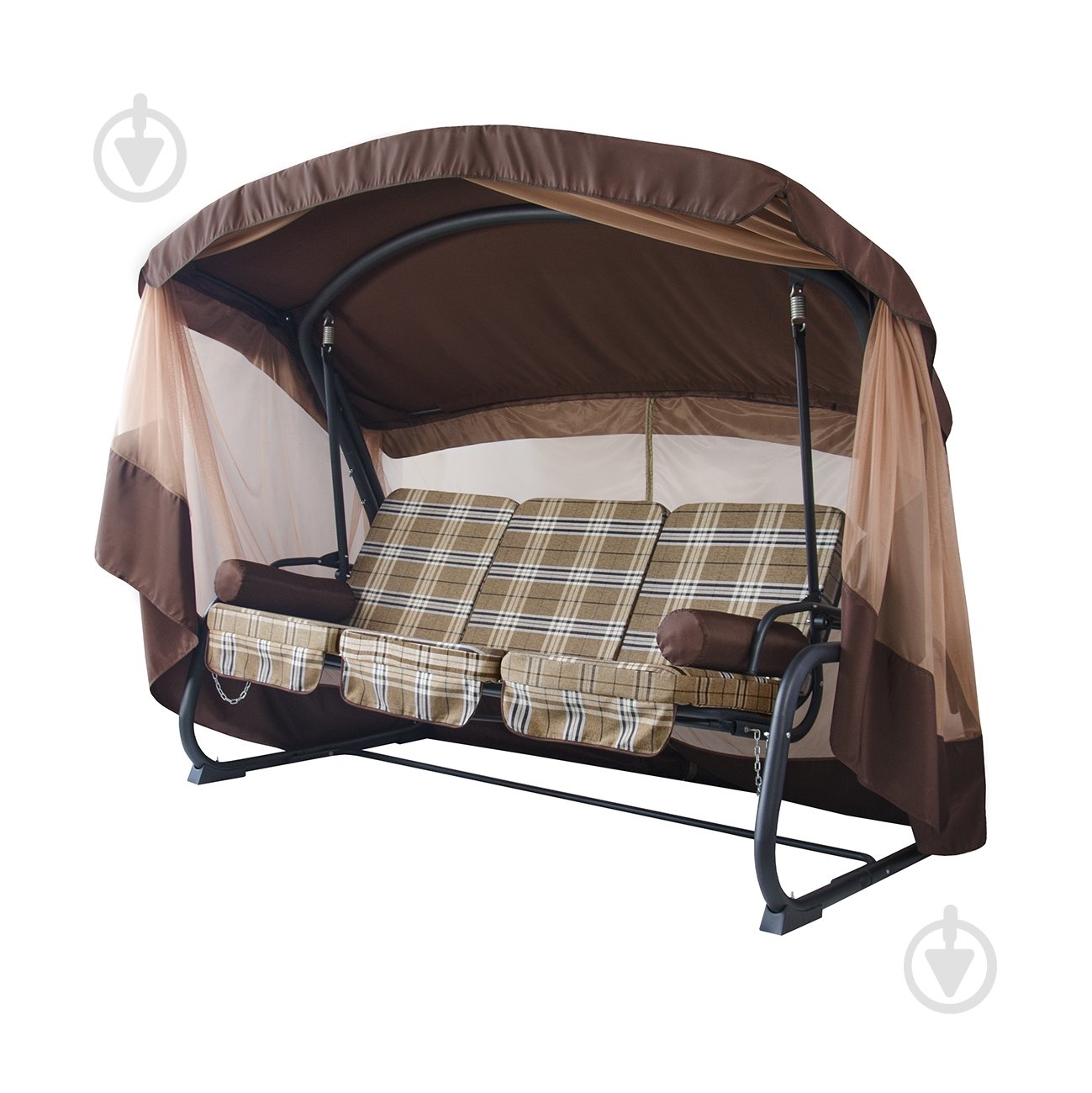 Гойдалка Vitan " Монако " Шотландія коричнева - фото 1 Гойдалка Vitan " Монако " Шотландія коричнева - фото 1