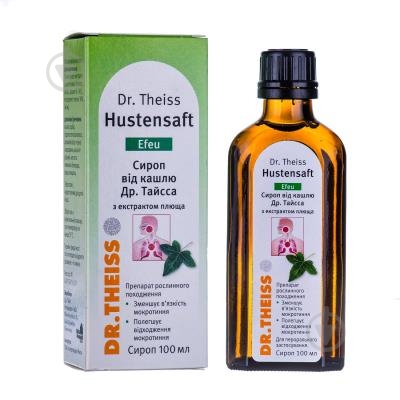 Сироп від кашлю Др. Тайсса з екстрактом плюща сироп 5 г 100 мл - фото 1 Сироп від кашлю Др. Тайсса з екстрактом плюща сироп 5 г 100 мл - фото 1
