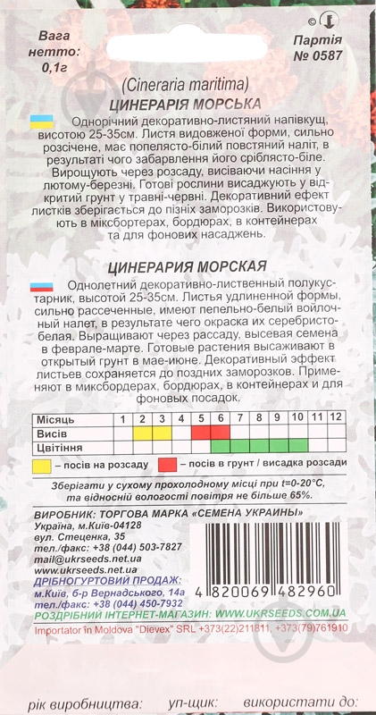 Семена Насіння України цинерария приморская 0,1 г - фото 2 Семена Насіння України цинерария приморская 0,1 г - фото 2