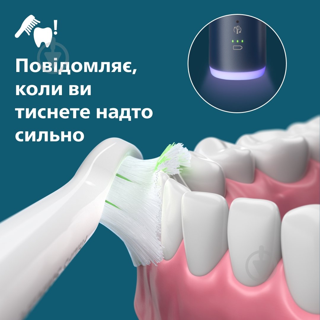 Електрична зубна щітка Philips Series 6100 HX7403/05 - фото 6