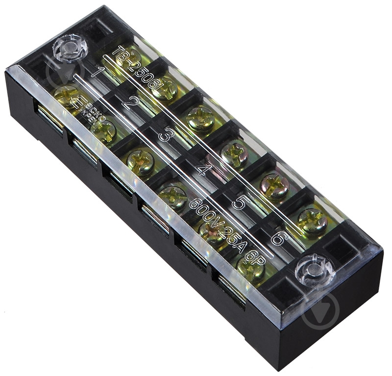 Колодка клеммная АСКОУКРЕМ TB2506 черный A0130050010 - фото 2 Колодка клеммная АСКОУКРЕМ TB2506 черный A0130050010 - фото 2