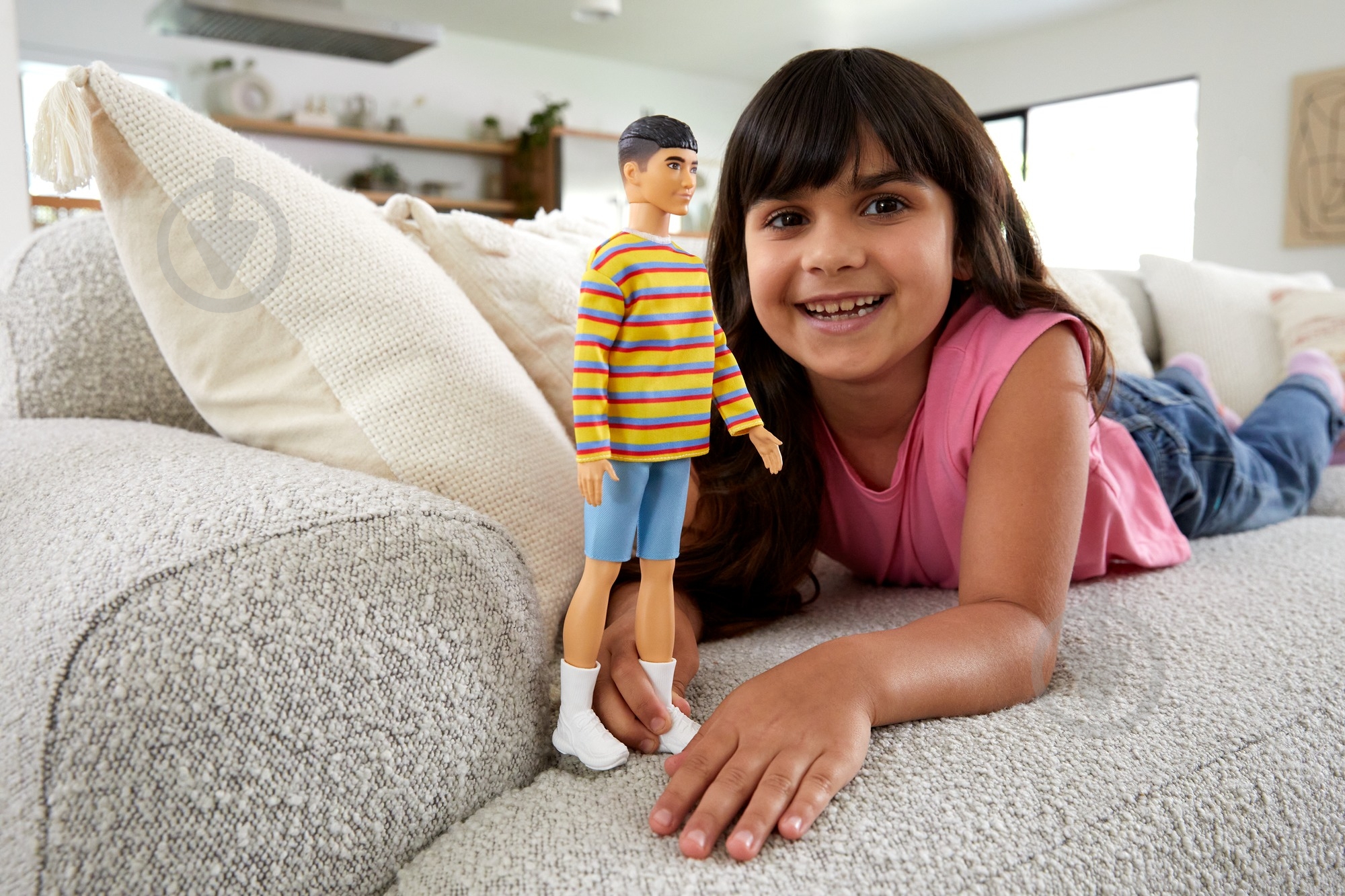 Кукла Barbie Кен "Модник" в полосатом джемпере GRB91 - фото 2