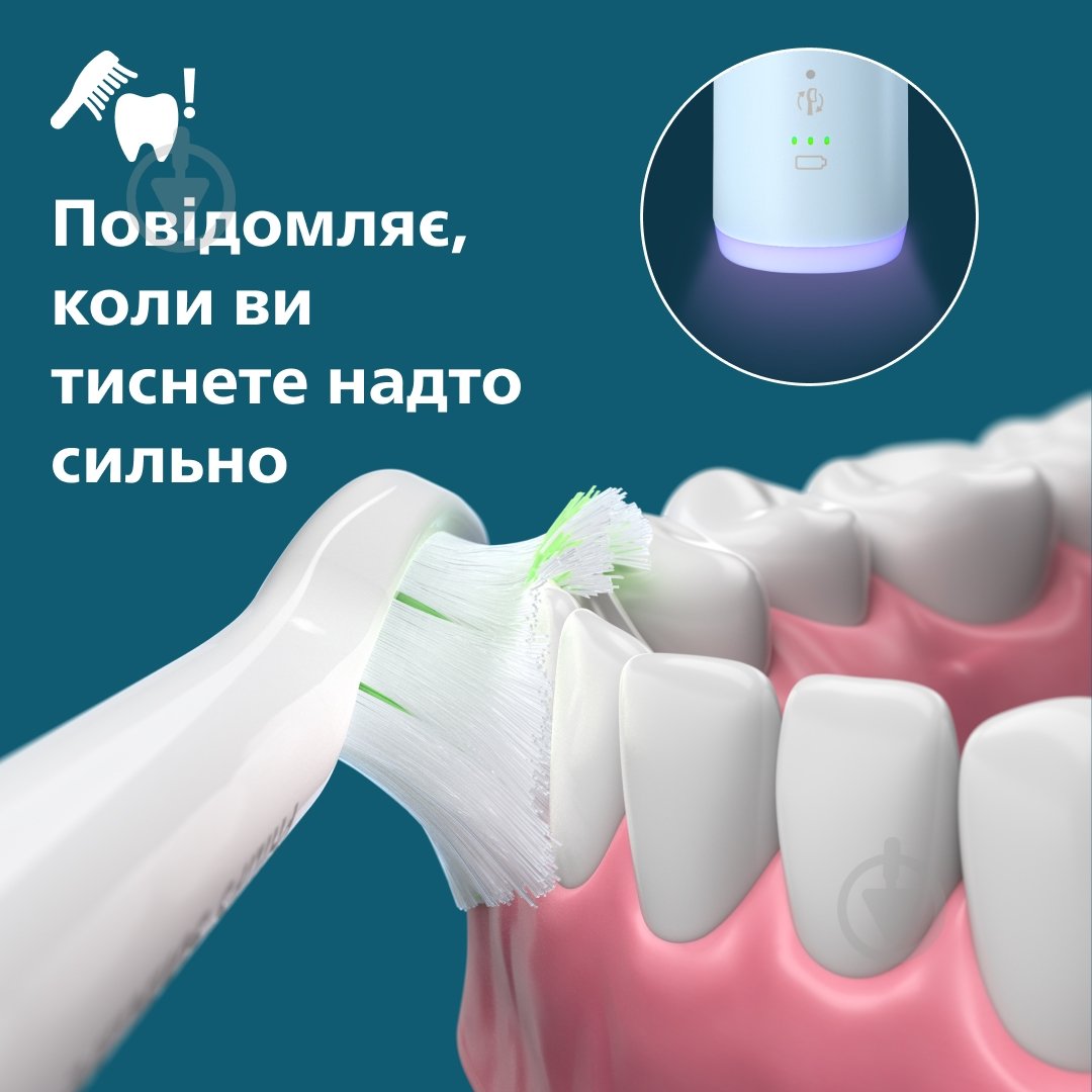 Електрична зубна щітка Philips Series 6100 HX7406/02 - фото 6