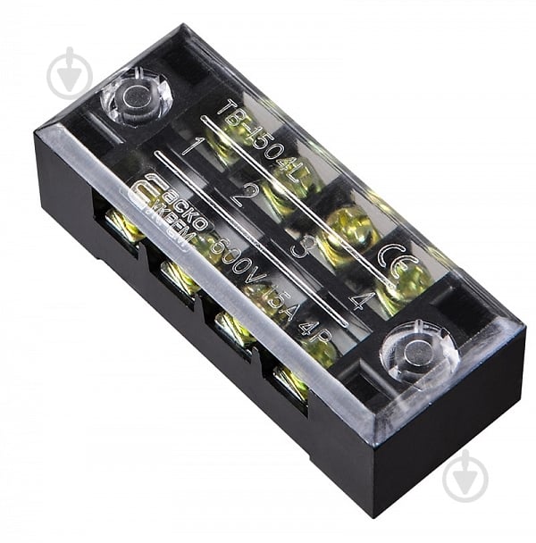 Колодка клеммная АСКОУКРЕМ TB1504 черный A0130050002 - фото 1