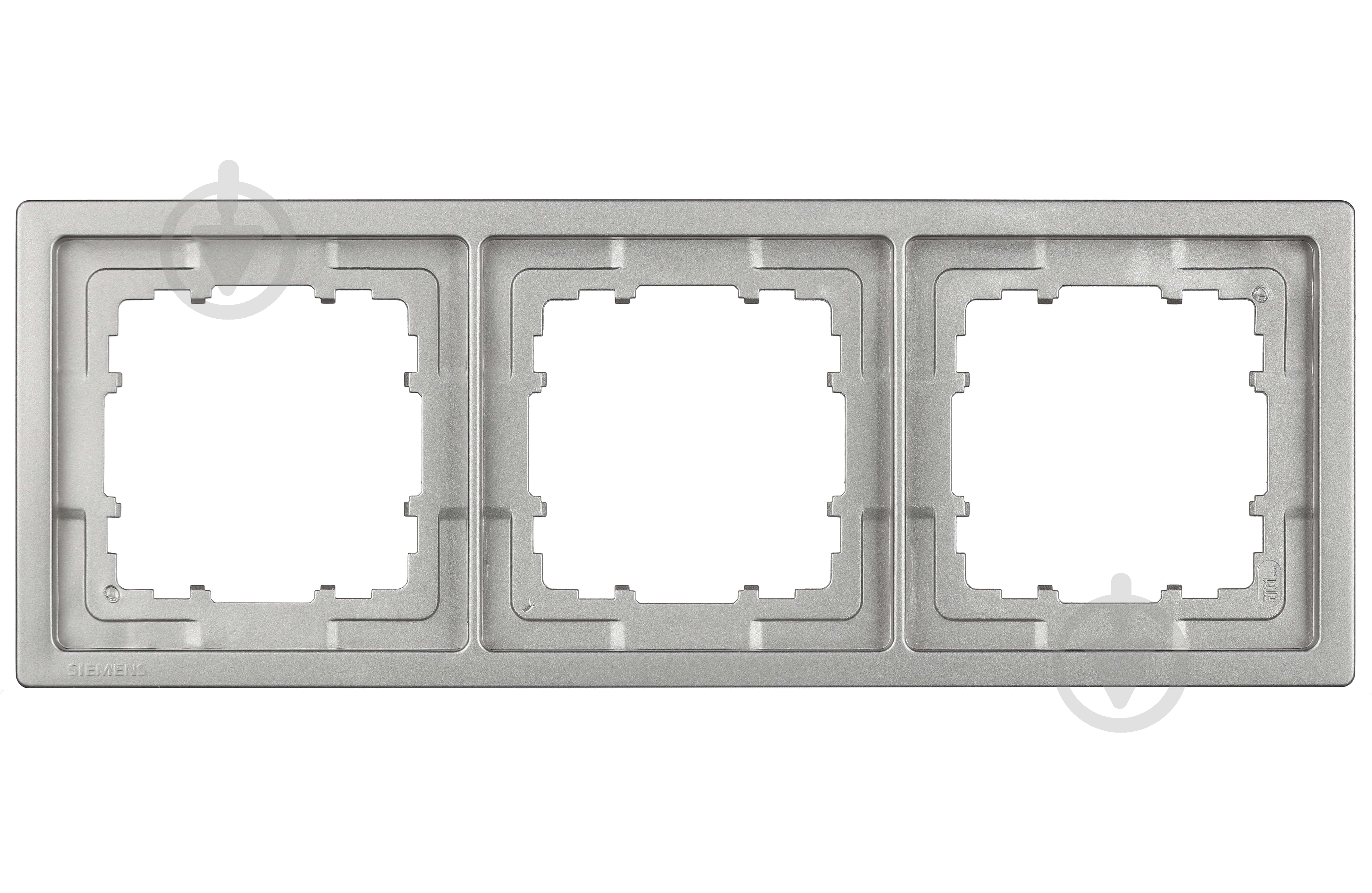 Рамка трехместная Siemens Style платина металлик 5TG13231 - фото 1 Рамка трехместная Siemens Style платина металлик 5TG13231 - фото 1
