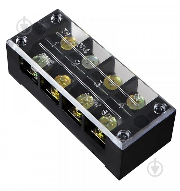 Колодка клемна АСКОУКРЕМ TB6004 чорний A0130050023 - фото 1