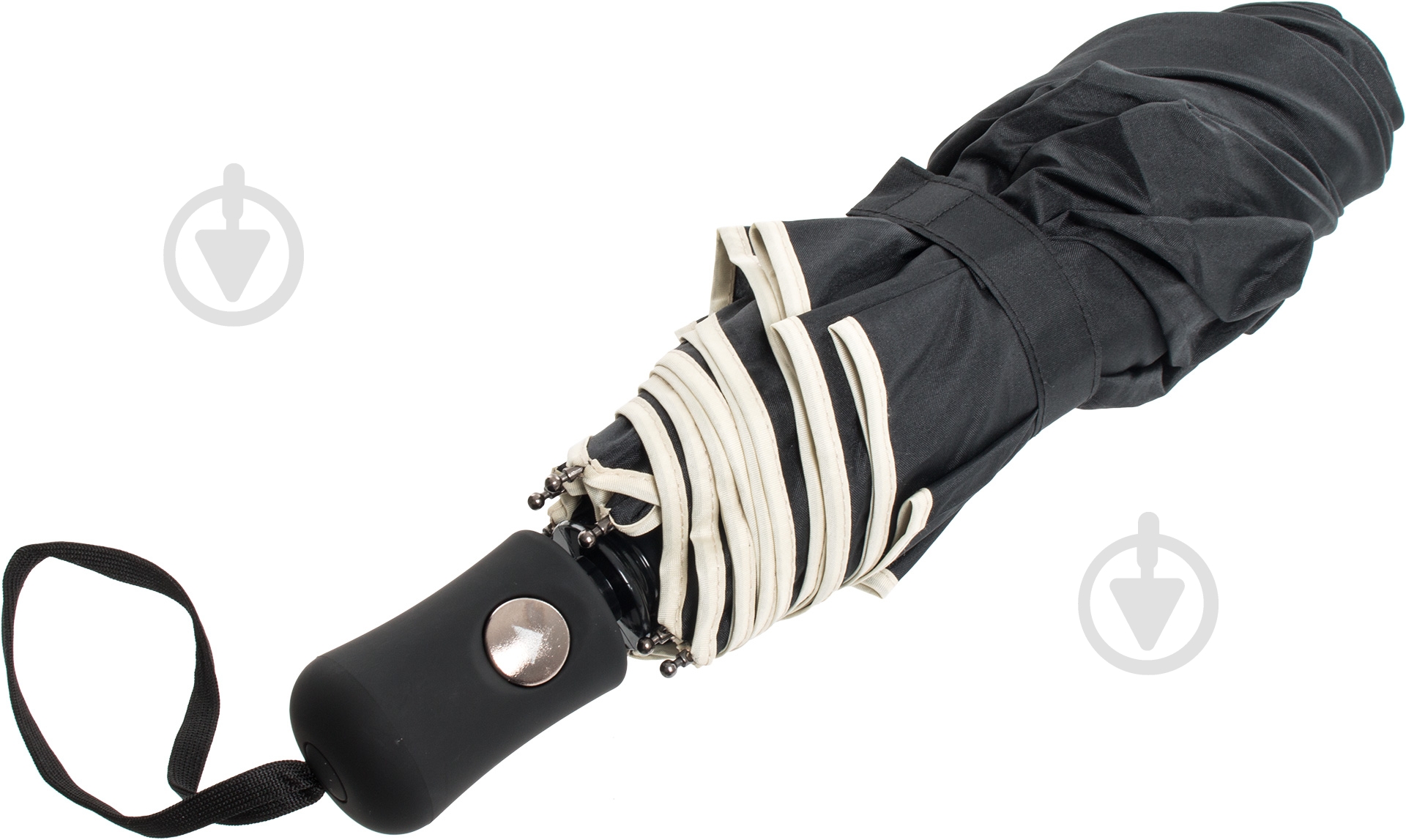 Зонт Susino 56 см черный с белым кантом черный - фото 3 Зонт Susino 56 см черный с белым кантом черный - фото 3