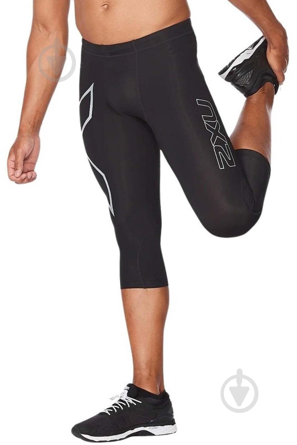Лосины 2XU Core Compression 3/4 Tights MA3850b_BLK/SIL р.M черный - фото 2