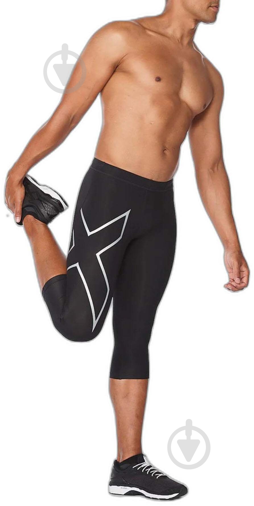 Лосины 2XU Core Compression 3/4 Tights MA3850b_BLK/SIL р.M черный - фото 3