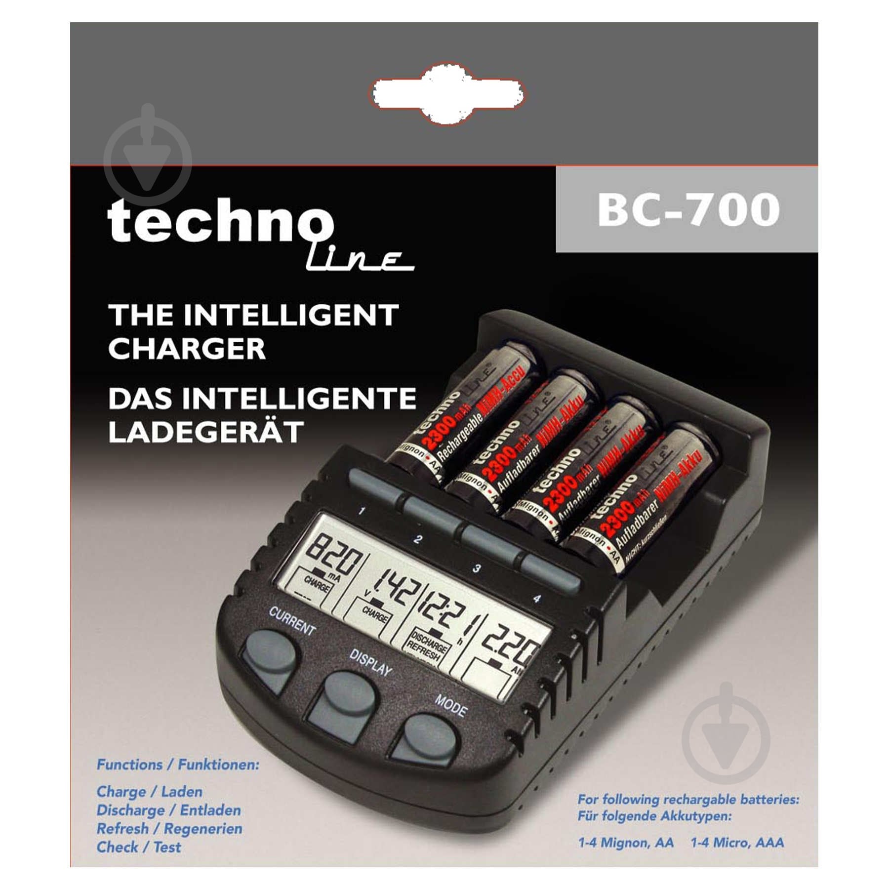 Зарядное устройство Technoline BC700 (BC700) DAS301706 - фото 3 Зарядное устройство Technoline BC700 (BC700) DAS301706 - фото 3
