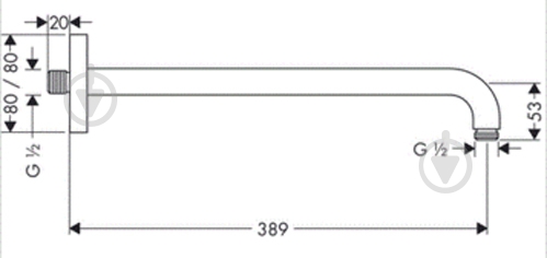 Держатель для душа Hansgrohe Croma Select Е 27446000 - фото 2