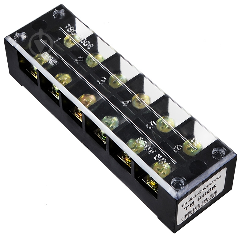 Колодка клеммная АСКОУКРЕМ TB6006 черный A0130050024 - фото 2 Колодка клеммная АСКОУКРЕМ TB6006 черный A0130050024 - фото 2