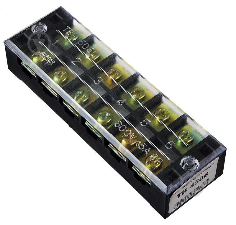 Колодка клеммная АСКОУКРЕМ TB4506 черный A0130050019 - фото 2 Колодка клеммная АСКОУКРЕМ TB4506 черный A0130050019 - фото 2