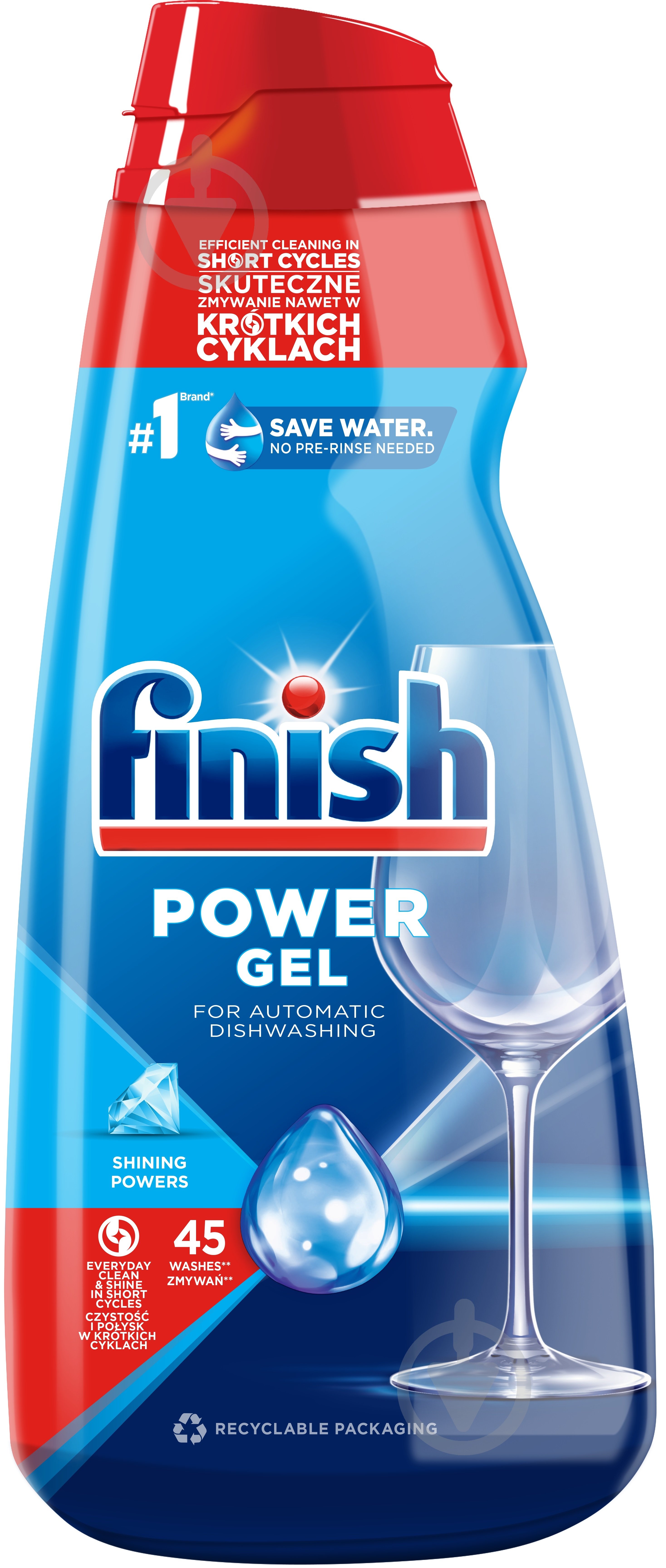 Засіб для посудомийних машин Finish All in 1 Power Gel 0,9 л - фото 1