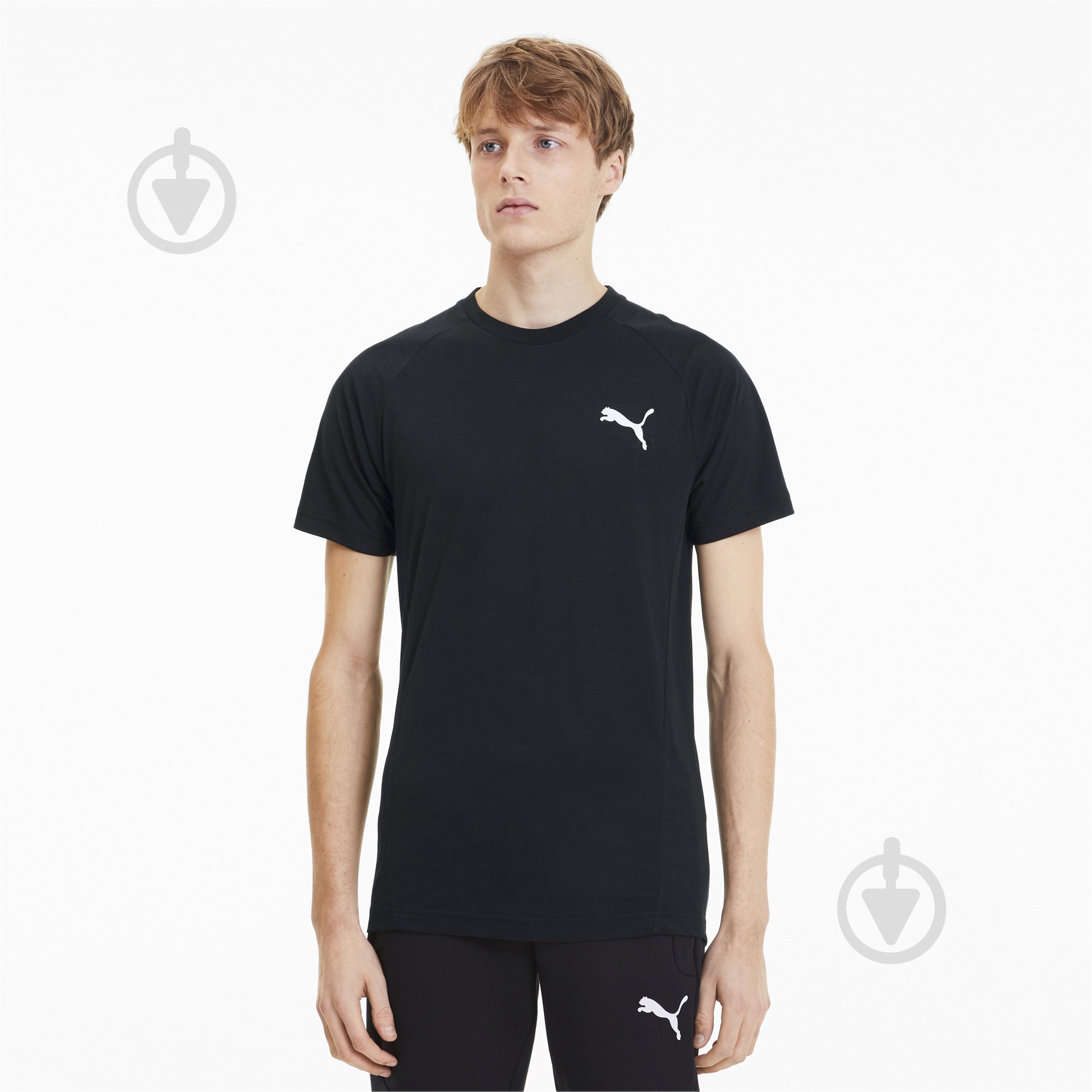 Футболка Puma EVOSTRIPE Tee 58146501 р.L чорний - фото 1