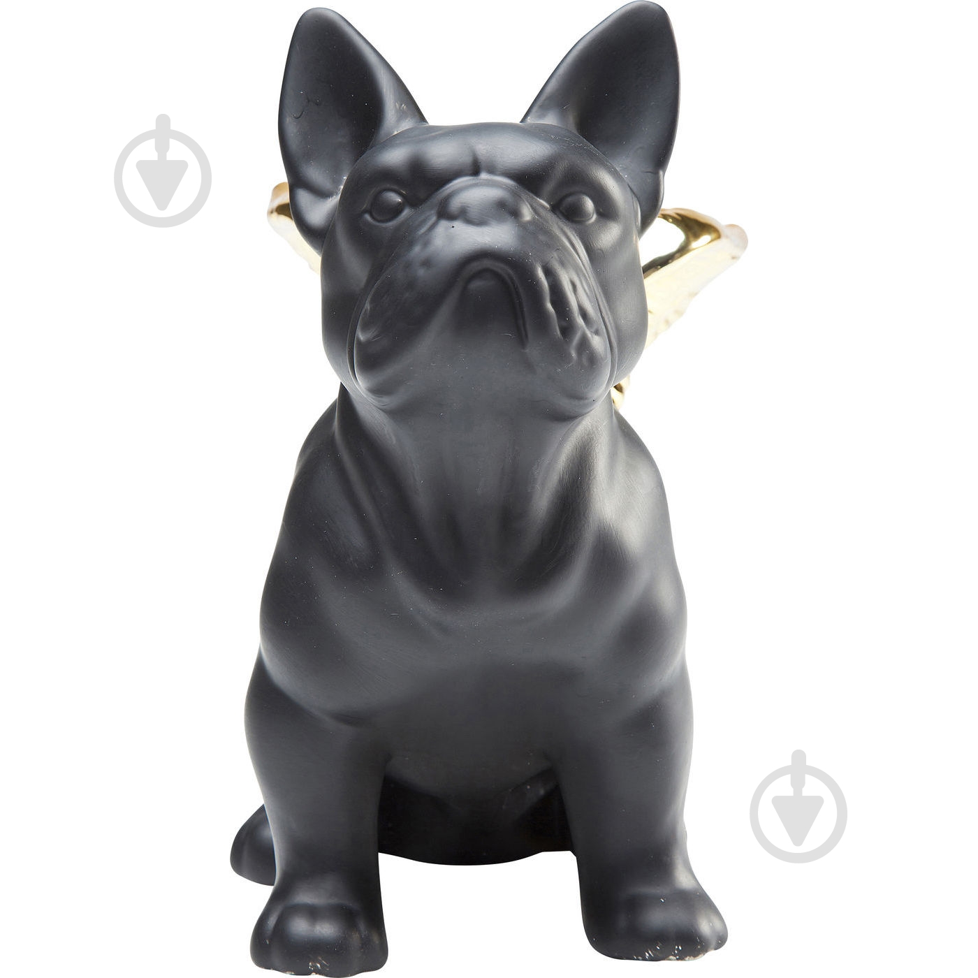 Статуетка декоративна KARE Design Sitting Angel Dog 22х11х21 см чорний із золотом - фото 2