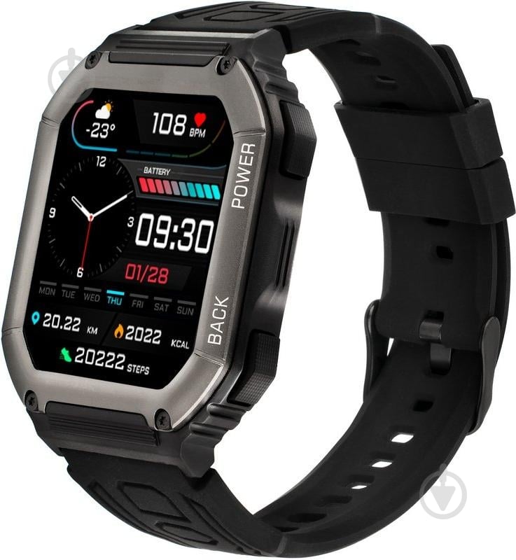 Смарт-часы Gelius Tactical Navy black (GP-SW007) - фото 1