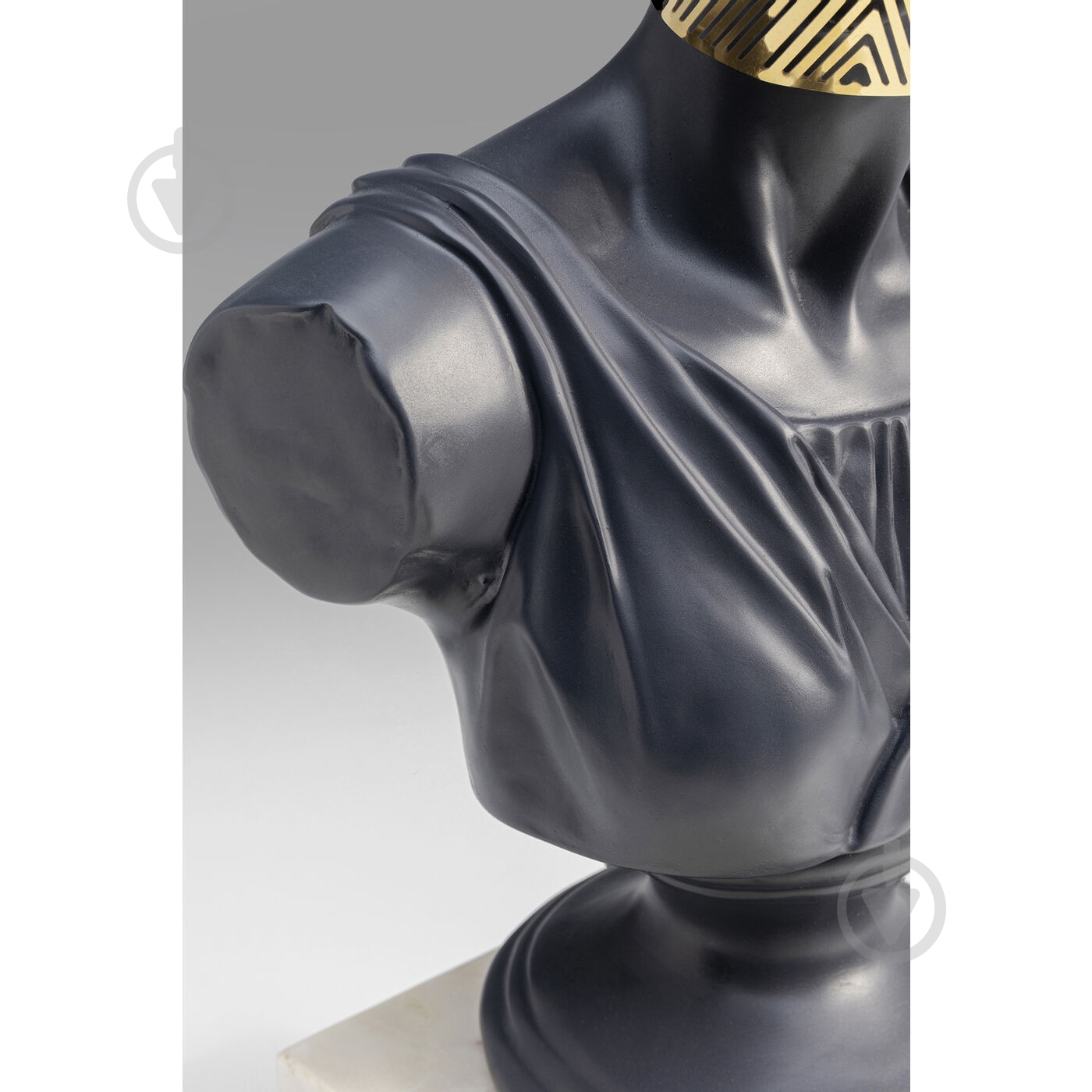 Статуетка декоративна KARE Design бюст Masked Lady 50х16х23 см чорний із золотом - фото 9