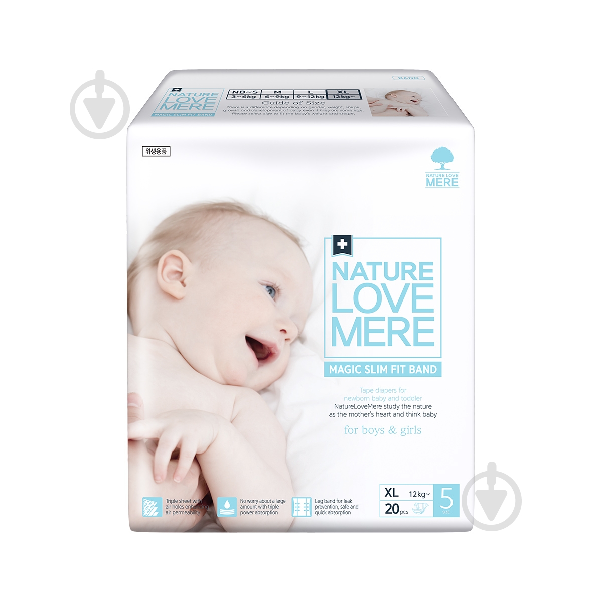 Подгузники Nature Love Mere Magic Slim Fit Band 5 12+ кг 20 шт. - фото 1
