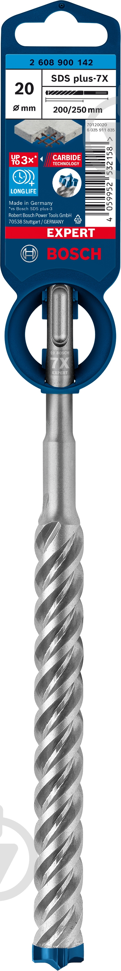 Бур Bosch SDS-plus 20x265 мм 1 шт. 2608900142 - фото 3